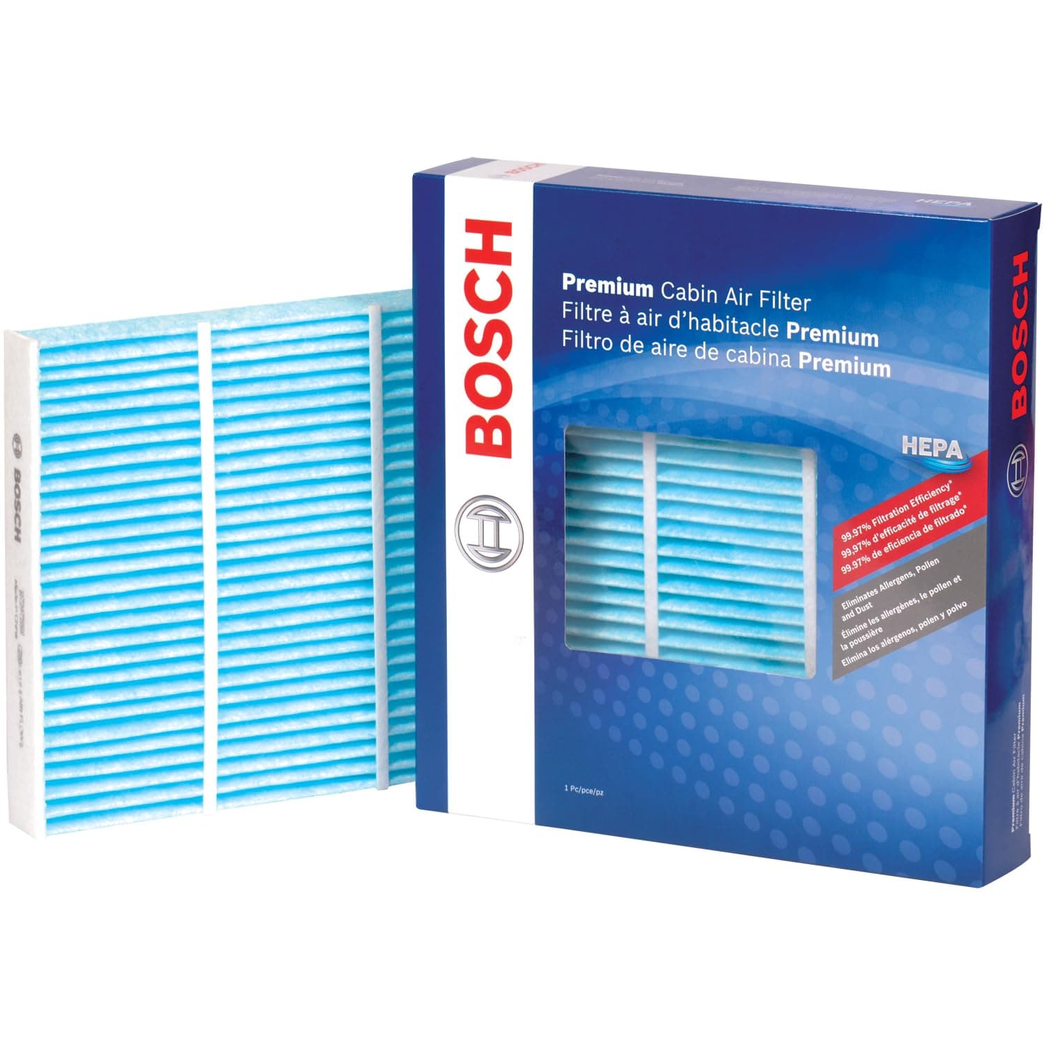 BOSCH 6091C HEPA Cabin Air Filter - Compatible with Select Buick Enclave, Encore GX; Cadillac XT4, XT5; Chevrolet Camaro, Cruze, Impala, Malibu, Silverado, Traverse; GMC Sierra, Terrain, Yukon + More