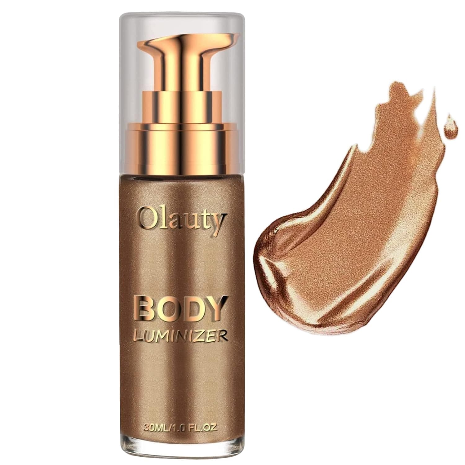 Liquid Illuminator, Body Highlighter Makeup Smooth Shimmer Glow Liquid Foundation for Face & Body (03 Glistening Bronze)