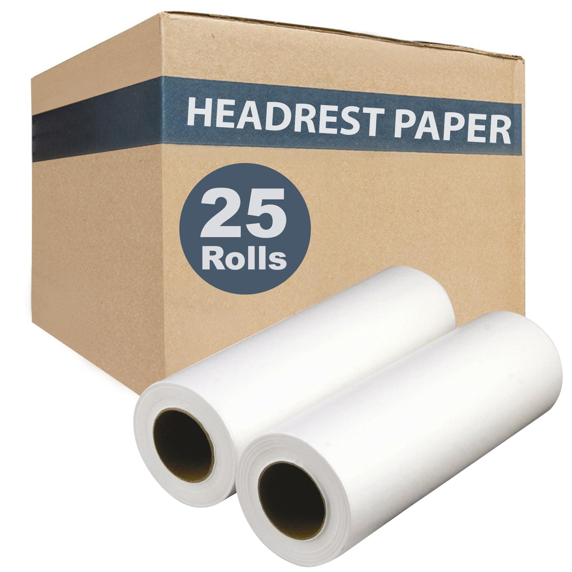 Headrest Paper Rolls, 12-Pack - 12" x 225' - Premium Smooth 16 Pound Paper - Disposable Face Cradle Surface Paper Spool for Medical, Exam and Chiropractic Tables