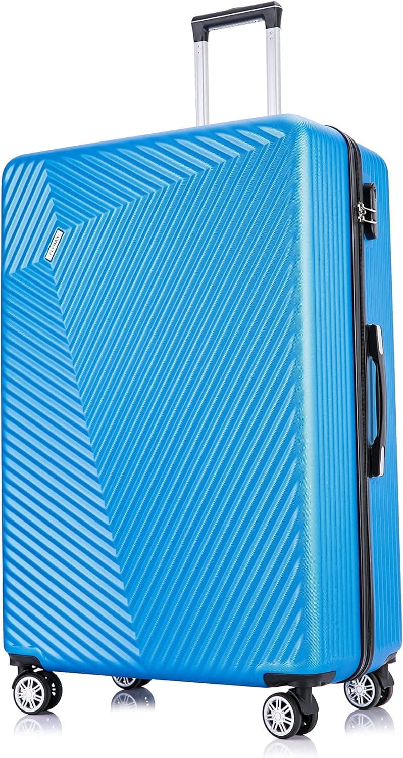 Flymax 29" Large Suitcase 4 Wheel Lightweight Luggage Hard Shell Travel Case Hold Check in Fits 23kg - 27kg + 3 Digit Lock Suitcase Large + Telescopic Handle 100 Litre Capacity