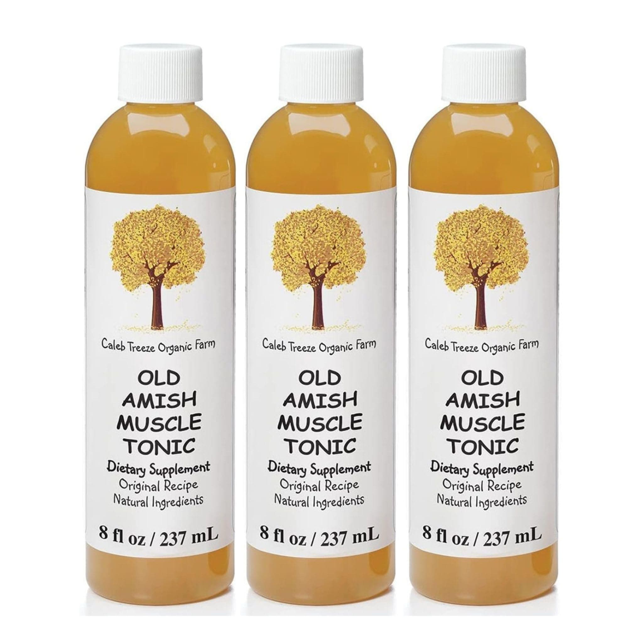 Old Amish Muscle Tonic 8 fl oz, Restless Legs, Muscle Cramps & Spasm Relief, Leg Cramps Relief, Foot Cramps Relief- Pack of 3