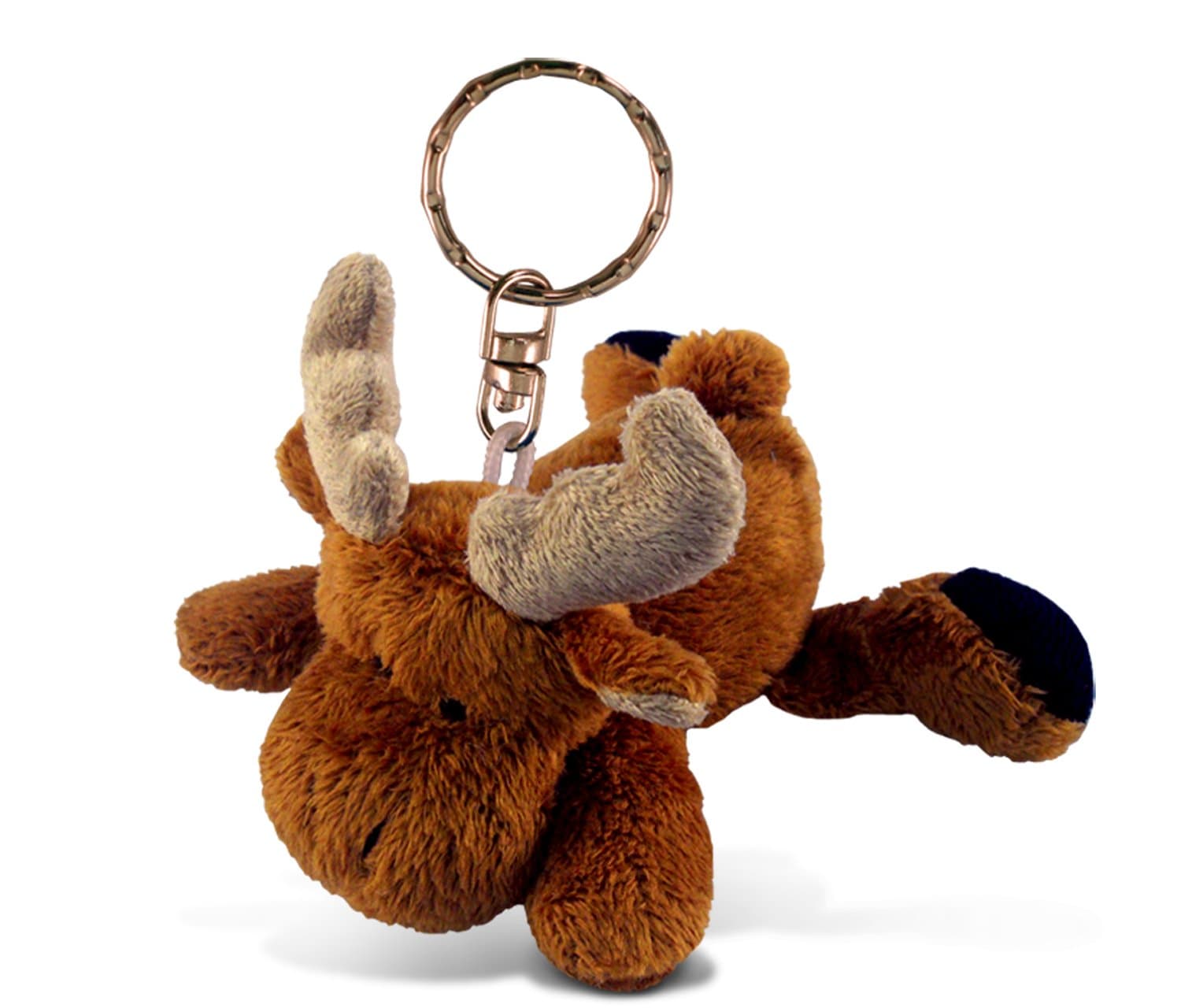 Plush Moose Stuffed Animal Keychain - Super Soft Keychain for Backpack, Purse and Handbags, Cute Animal Keychains for Girls and Boys, Ideal Backpack Charms for Wild Animal Lovers - 4 Inches
