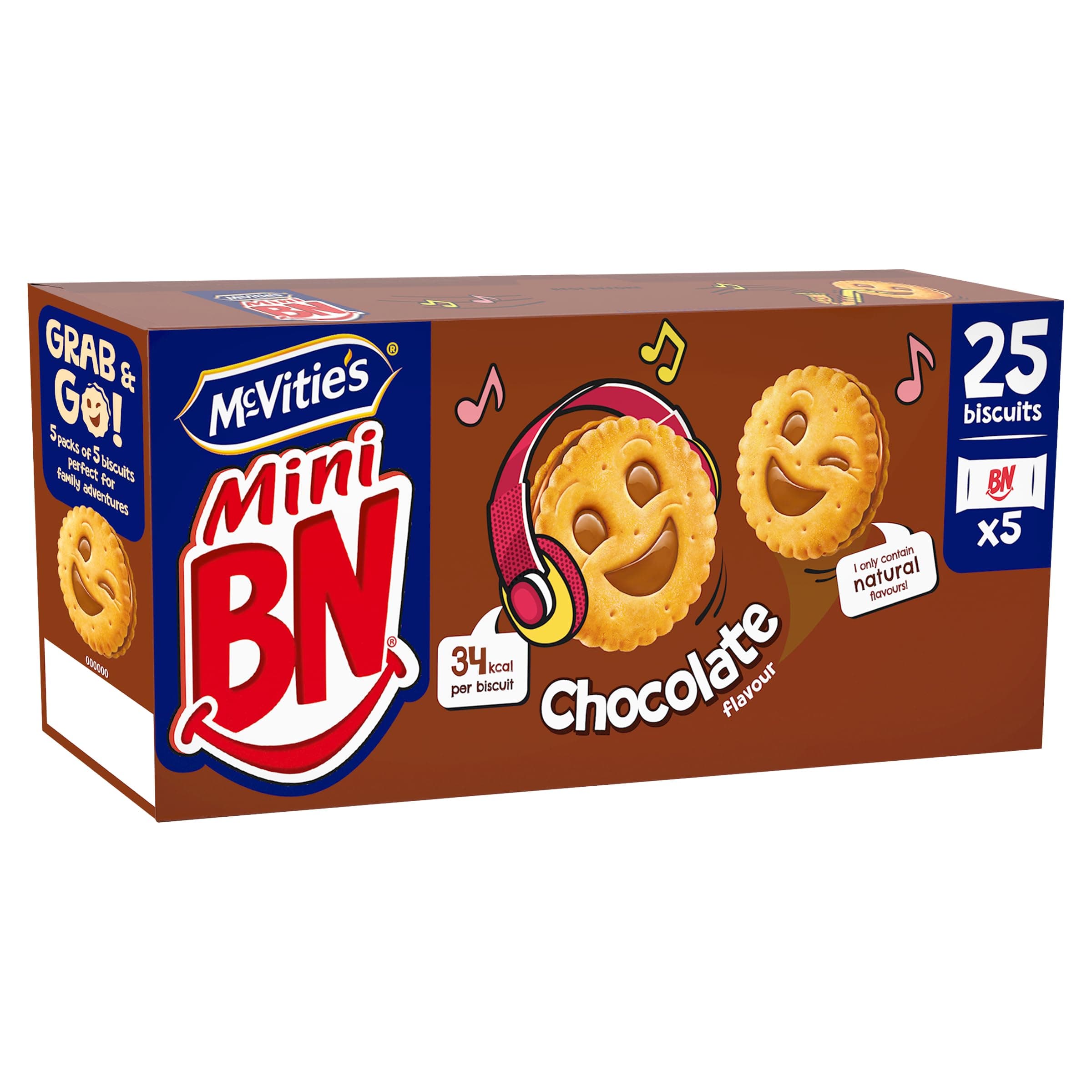 McVitie's Mini BN Chocolate Flavour Biscuits • 5 x 35 g, 6.17 oz ℮ 175 g