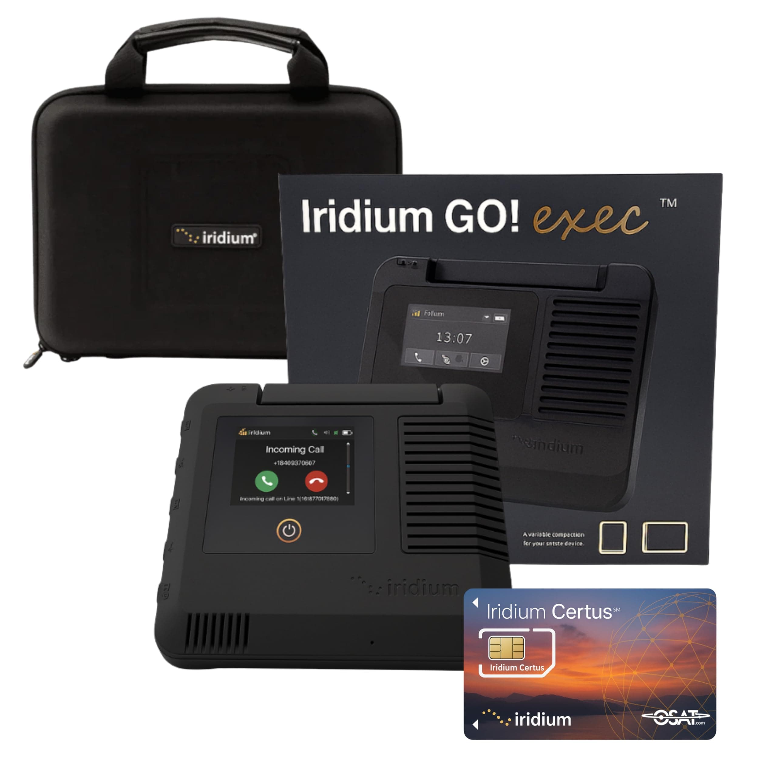 OSAT Iridium GO! exec Satellite WiFi Hotspot Terminal With Protective Carry Case - Voice, Messaging & Data, Tracking Tracker & GPS Smart Device