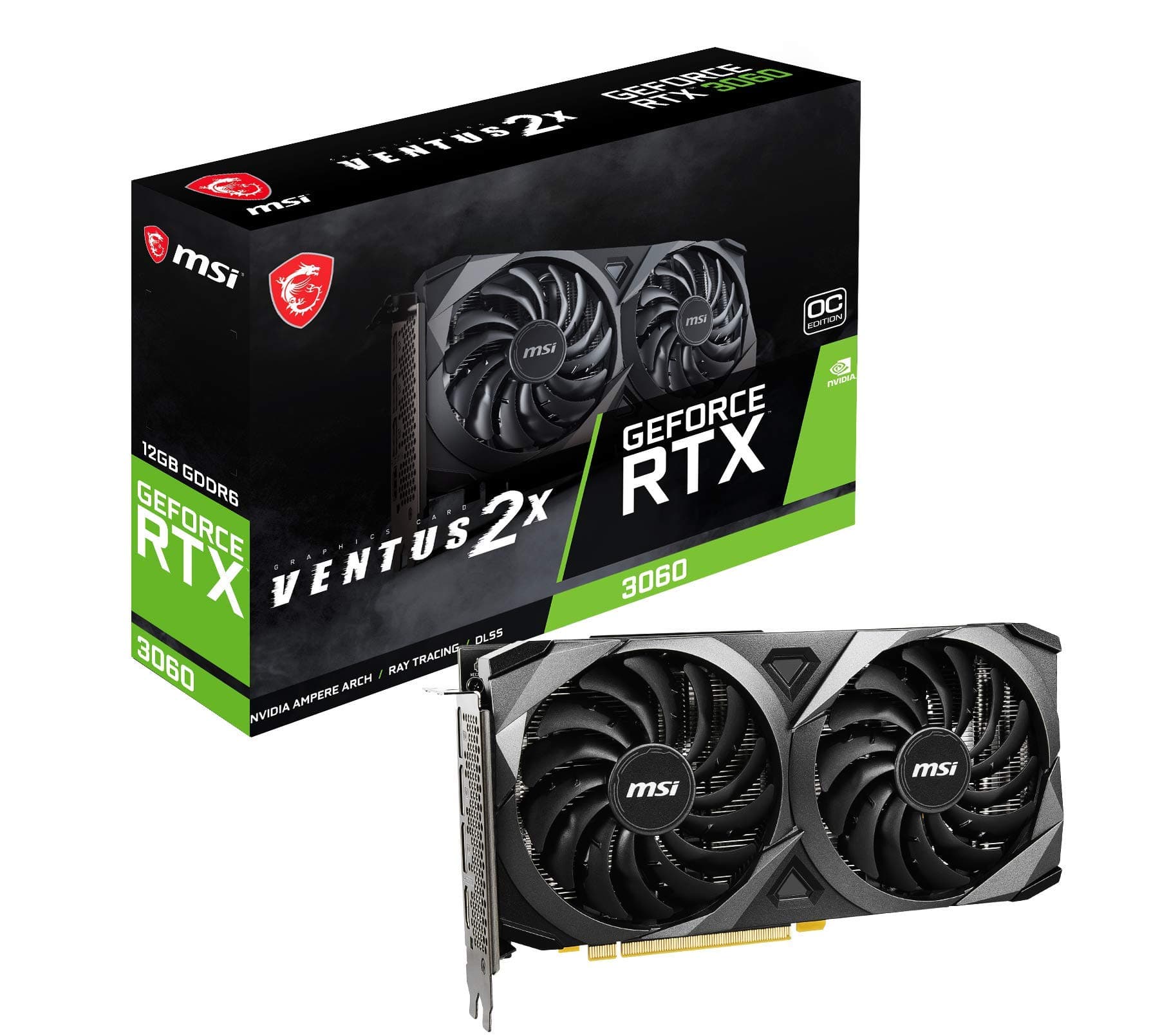 MSI GeForce RTX 3060 VENTUS 2X 12G OC Graphics Board VD7553