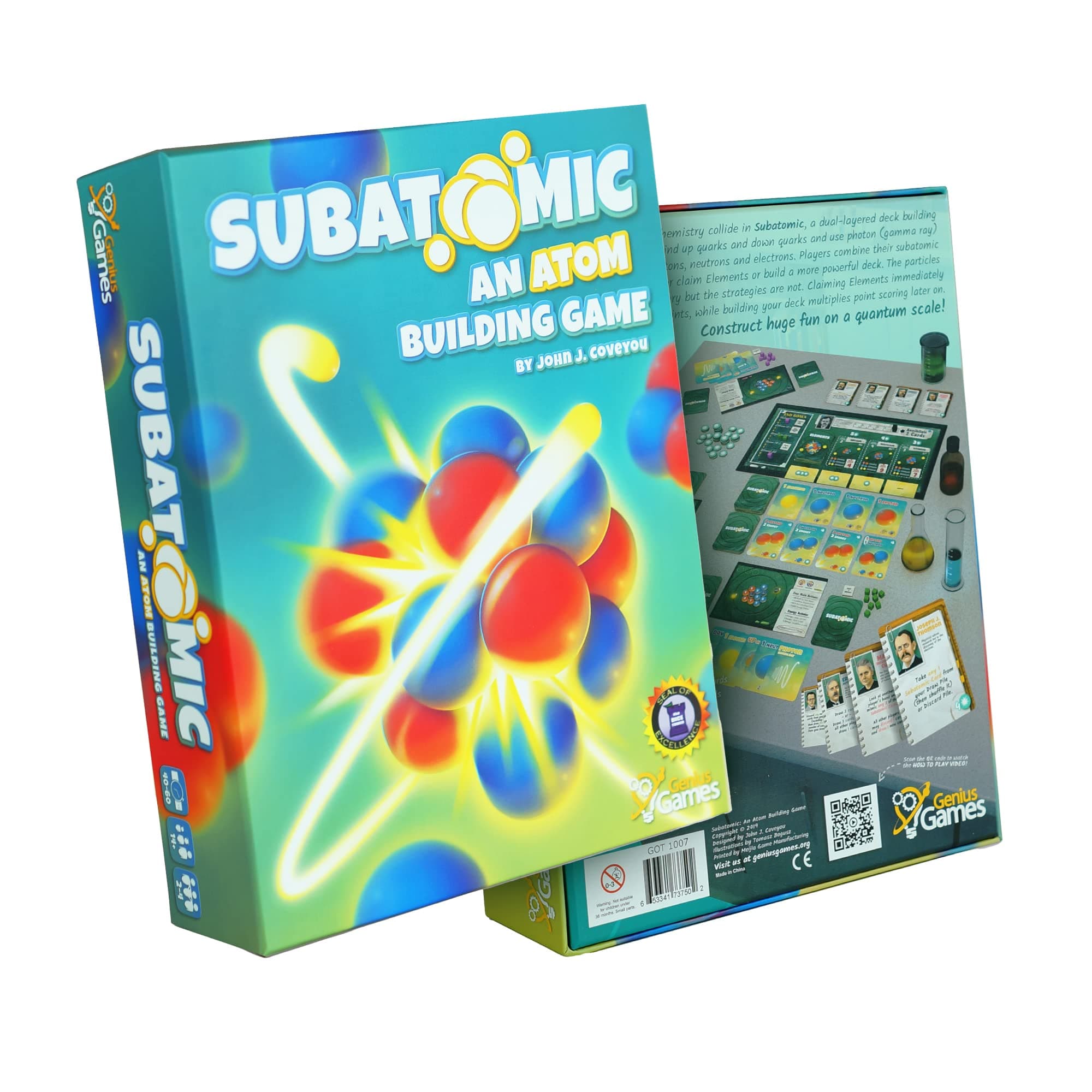 Subatomic: an Atom Building Game (2nd Edition) | A Chemistry Game About Elements, Protons, Neutrons, and Electrons | Educational Science Board Games for Teens, Adults, Classrooms, Schools, and Family