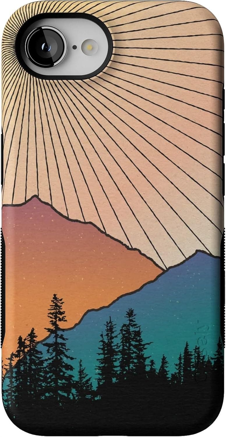 Casely iPhone 16e Case | Golden Hour | Mountain Sunset | Bold Protective Design | Compatible with MagSafe