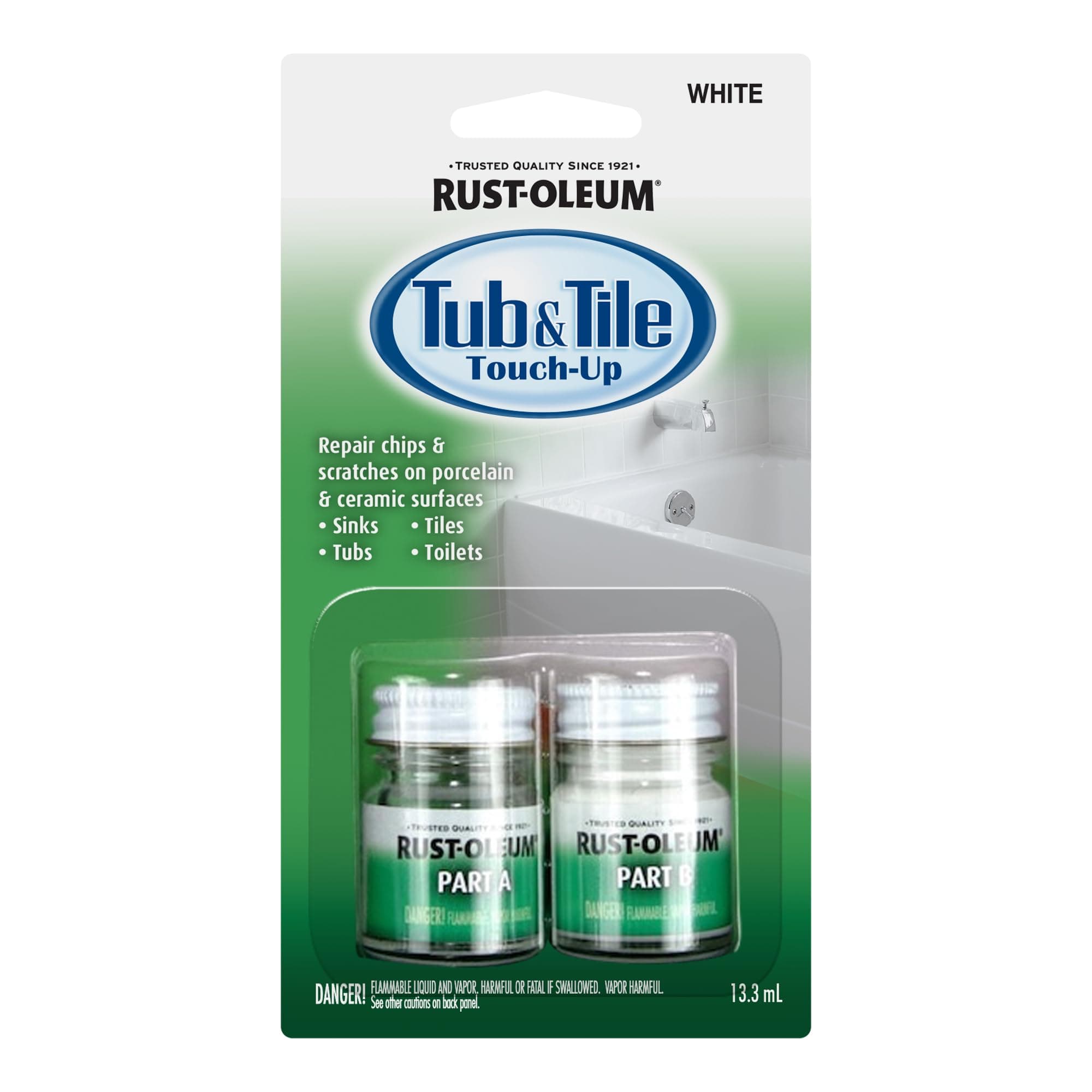 Rust-Oleum 244166 Tub And Tile 2-Part Touch Up Paint, White