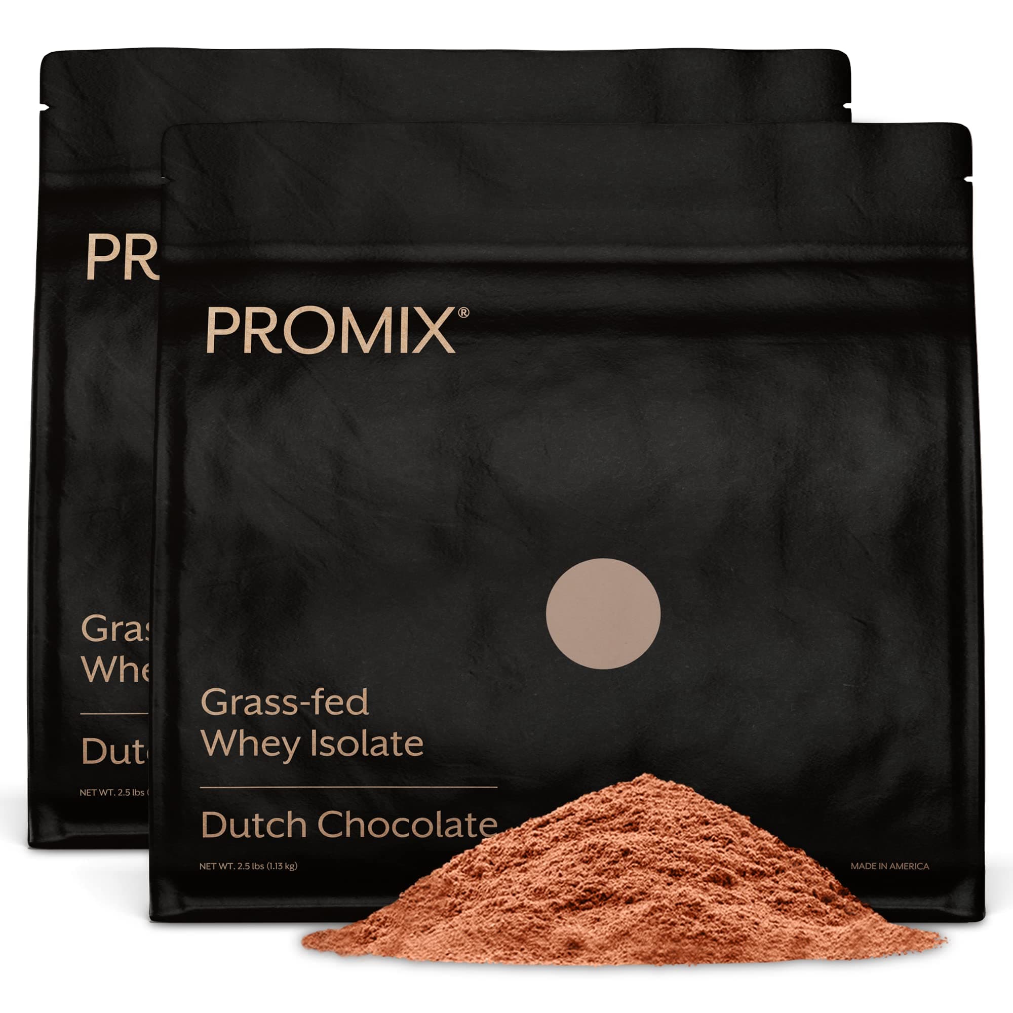 - ProMix Nutrition Whey Protein Isolate Powder, Chocolate - Grass-Fed - Post Workout Fitness & Nutrition Shakes, Smoothies, Baking & Cooking Recipes - Gluten-Free & Keto-Friendly - 5lb