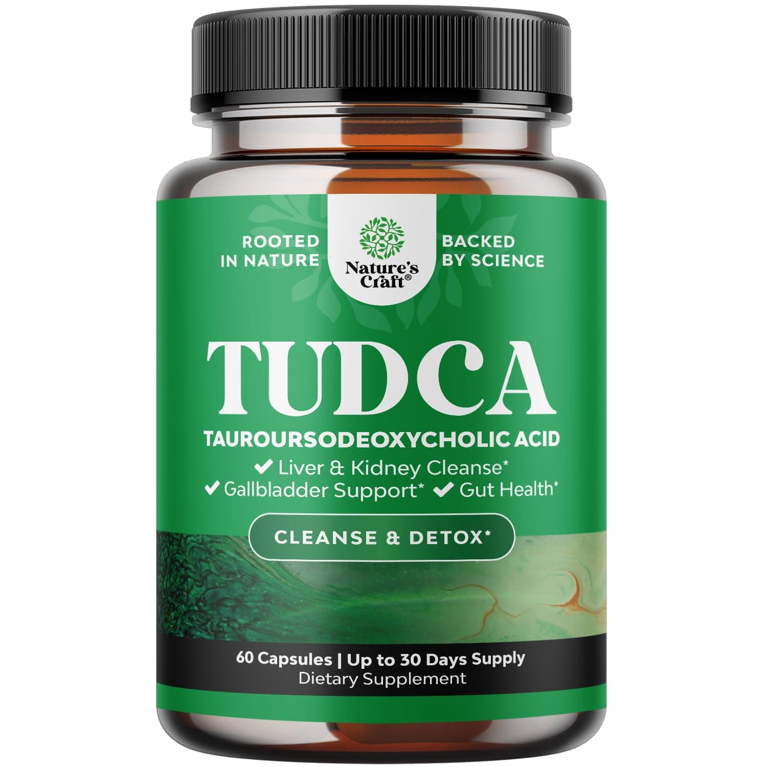 Natures Craft Advanced Tudca Liver Support Supplement - Extra Strength Tudca 500Mg Bile Salts For Liver & Kidney Support - Liver & Gallbladder Cleanse Tauro Ursodeoxycholic Acid Tudca - Capsule