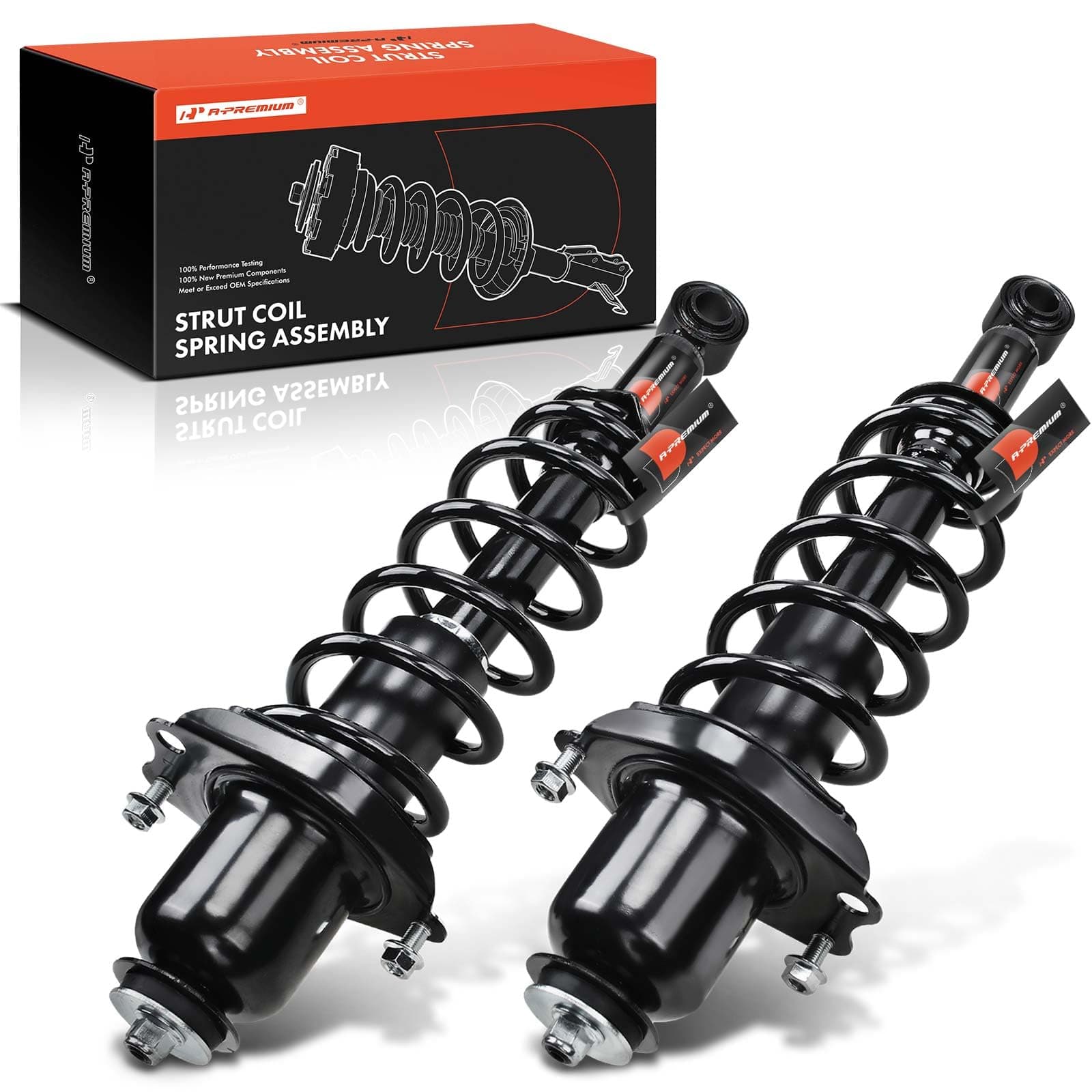Rear Complete Strut & Coil Spring Assembly Compatible with Toyota Prius 2004-2009, Base, 2-PC Set
