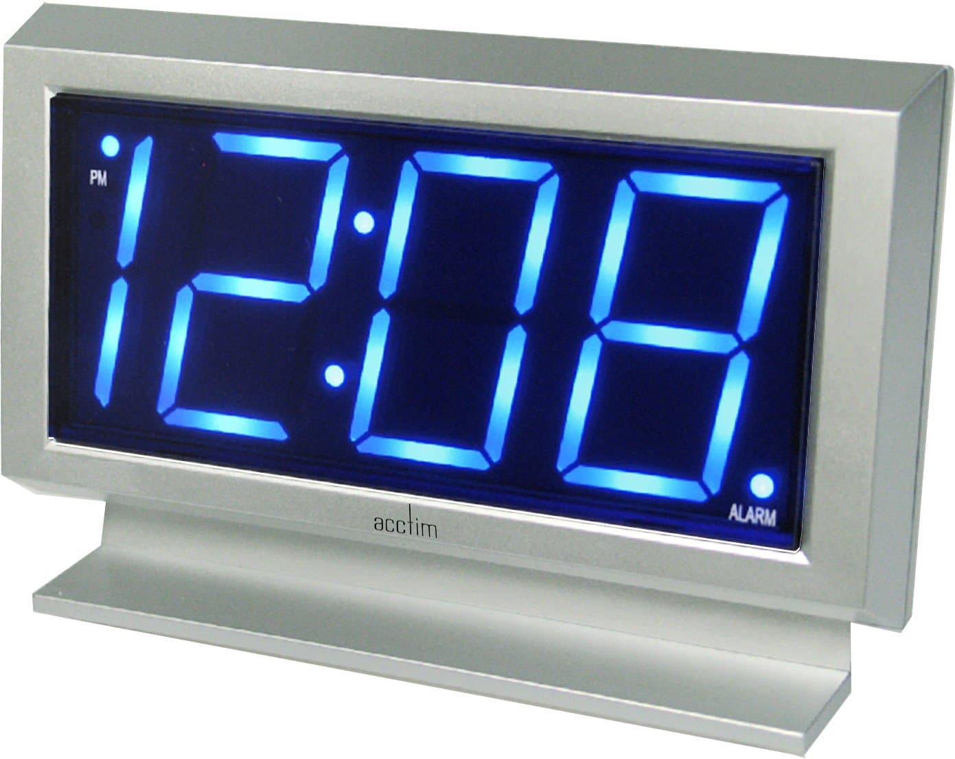 Acctim 14217 Labatt LED Silver Alarm Clock