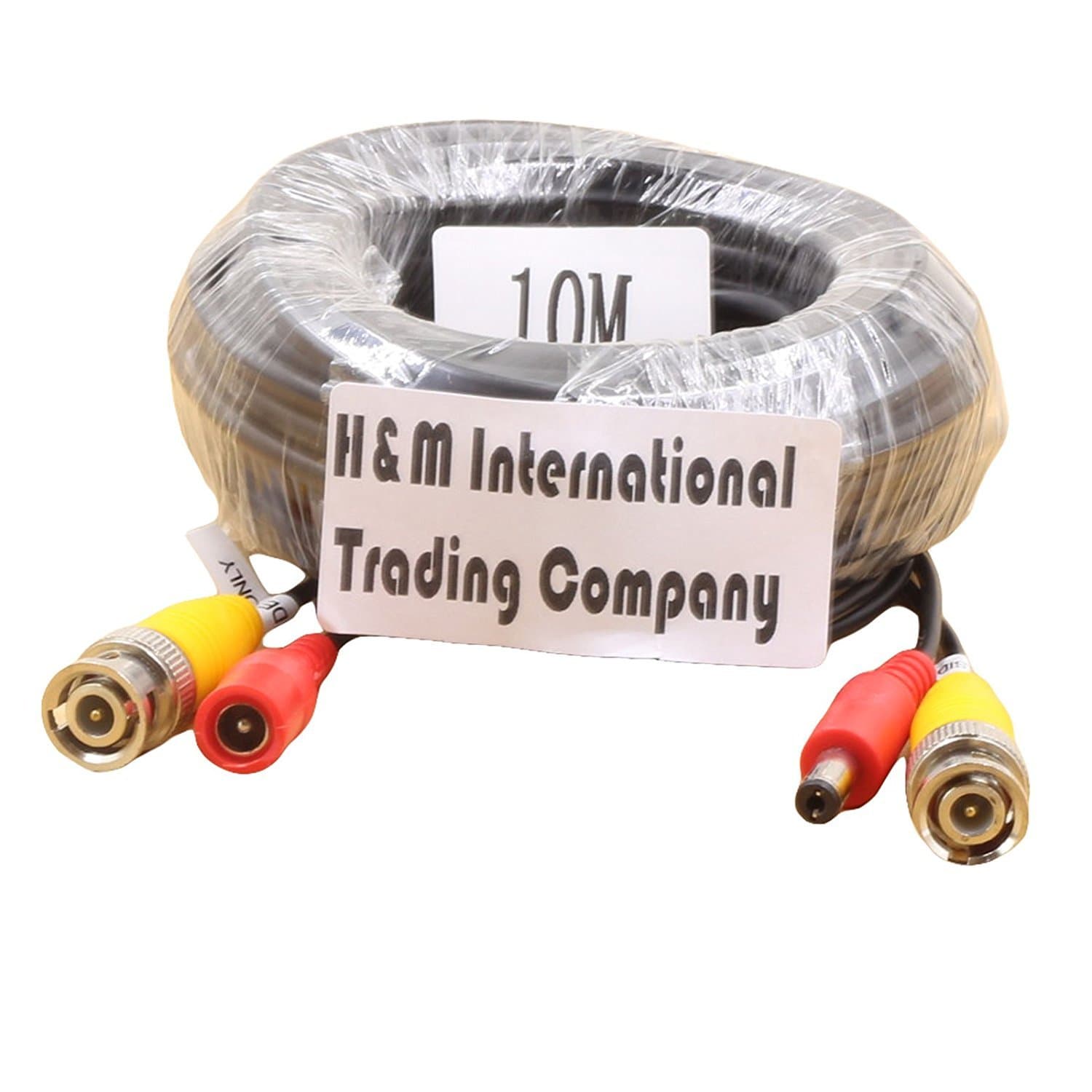 Generic BNC Video and DC Power Extension Cable/lead with Connector for Surveillance Cameras /CCTV Security Camera Connector 10m