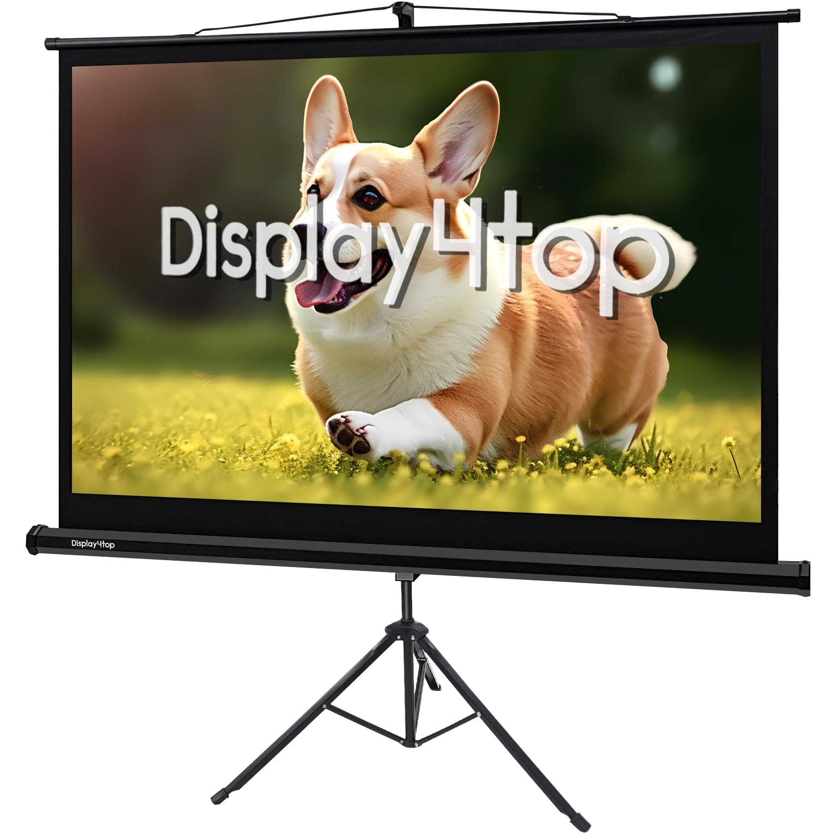 Display4top 60" Portable Projector Screen,4:3 Portable Foldable For Home Theater Cinema Indoor Outdoor Projector Movie Screen,Screen:122cm(W) x 91cm(H) (60" Portable Tripod)