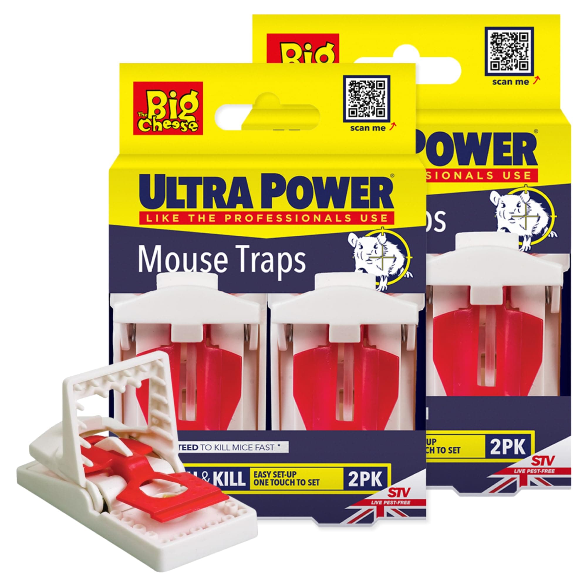 Ultra Power Ready-Baited Mouse Trap - Multi Pack - Reusable Mouse Traps For Indoor & Outdoor Use - Humane Mouse-Trap - Easy to Clean Plastic Mice Trap - Prebaited Rodent Trap