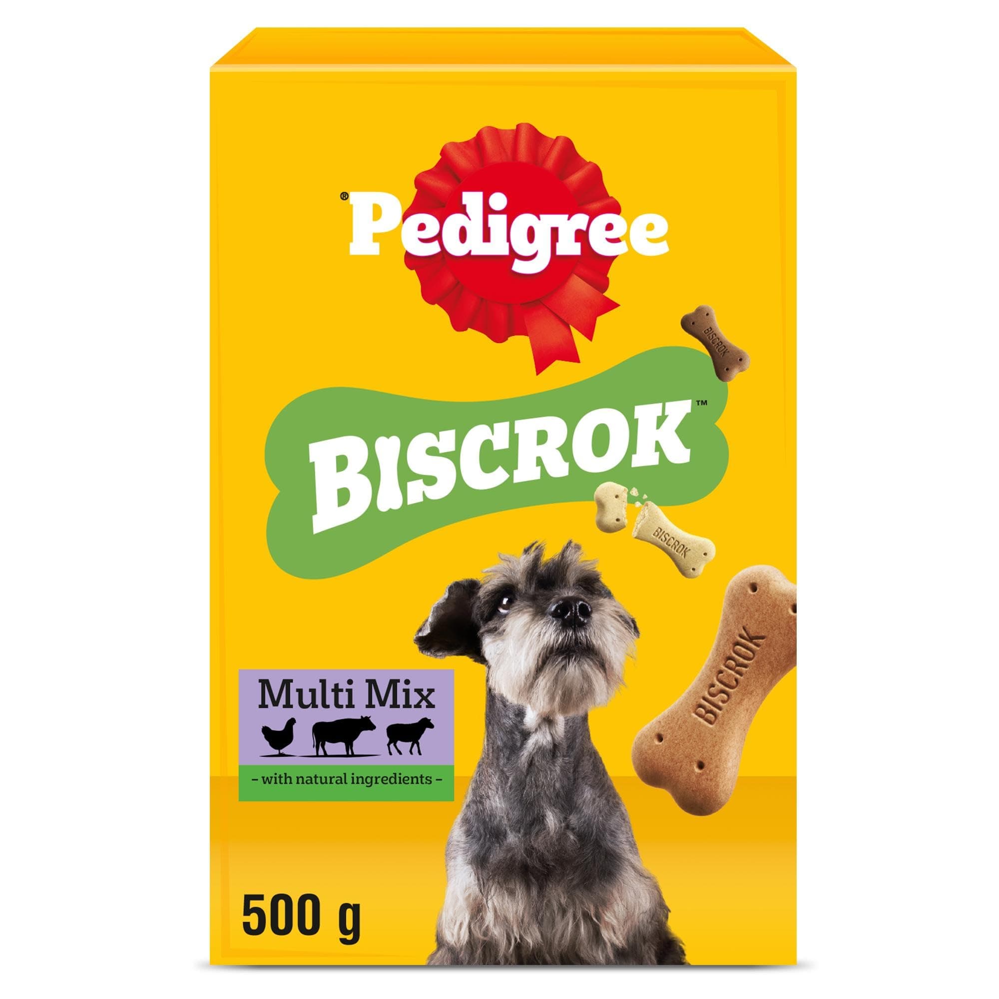 Biscrok Multi Mix - Dog Treats - Bone-Shaped Biscuits - 500 g