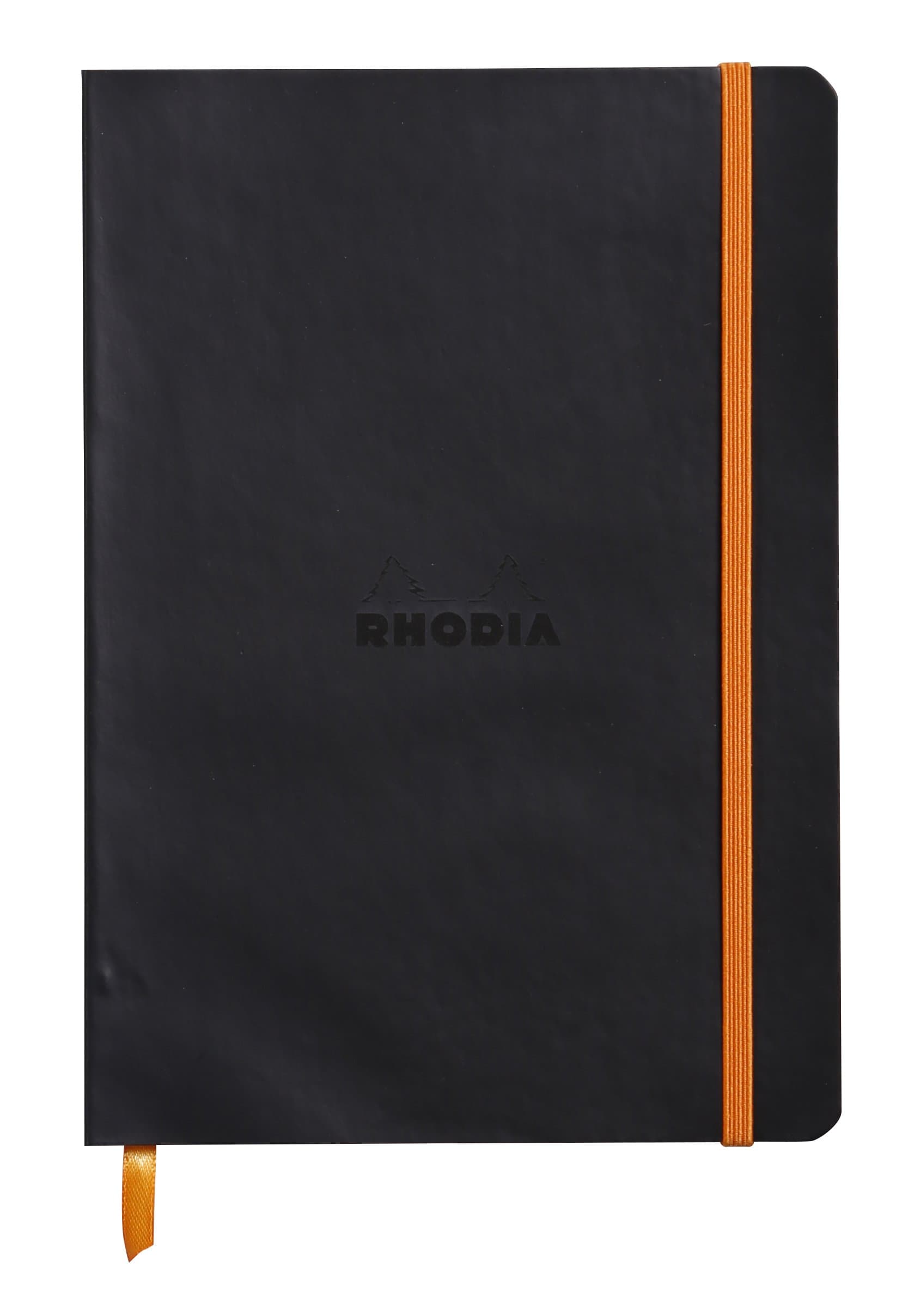 Rhodia Rhodiarama SoftCover Notebook - 80 Lined Sheets - 6 x 8 1/4 - Black Cover