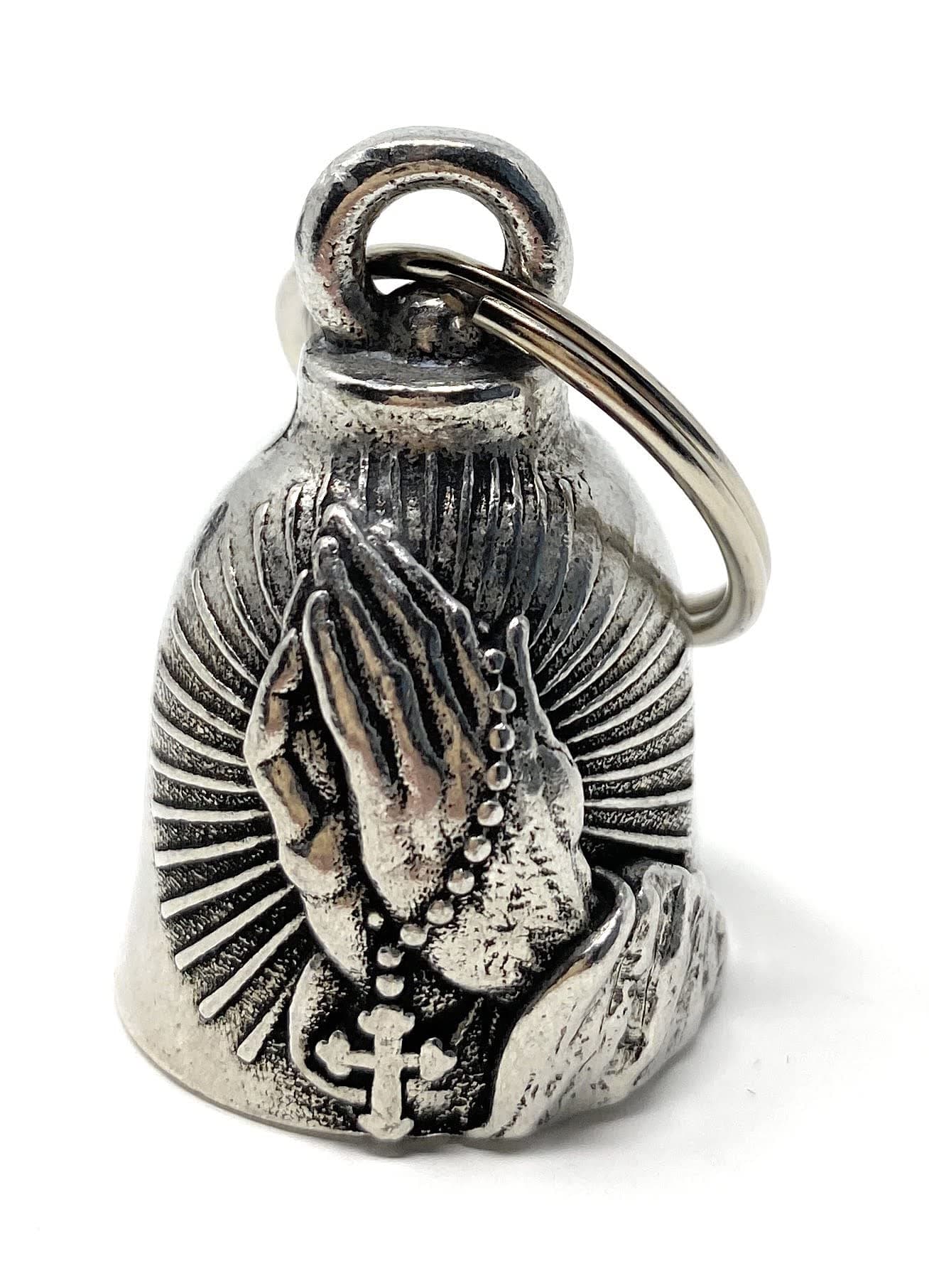 Bravo BellsPray Hands Bell - Biker Bell Accessory or Key Chain for Good Luck on The Road