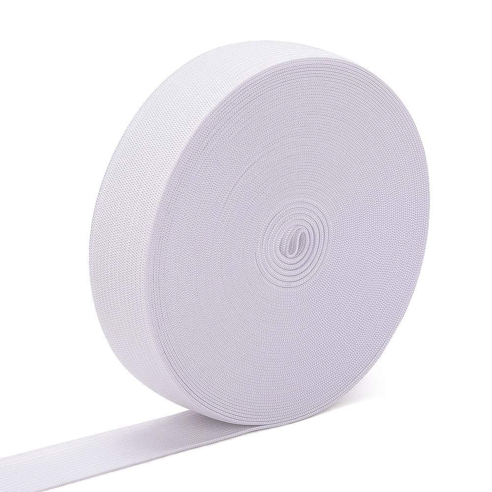 1" 32 Yards White Knit Elastic Spool Elastic Elastic Band for Sewing
