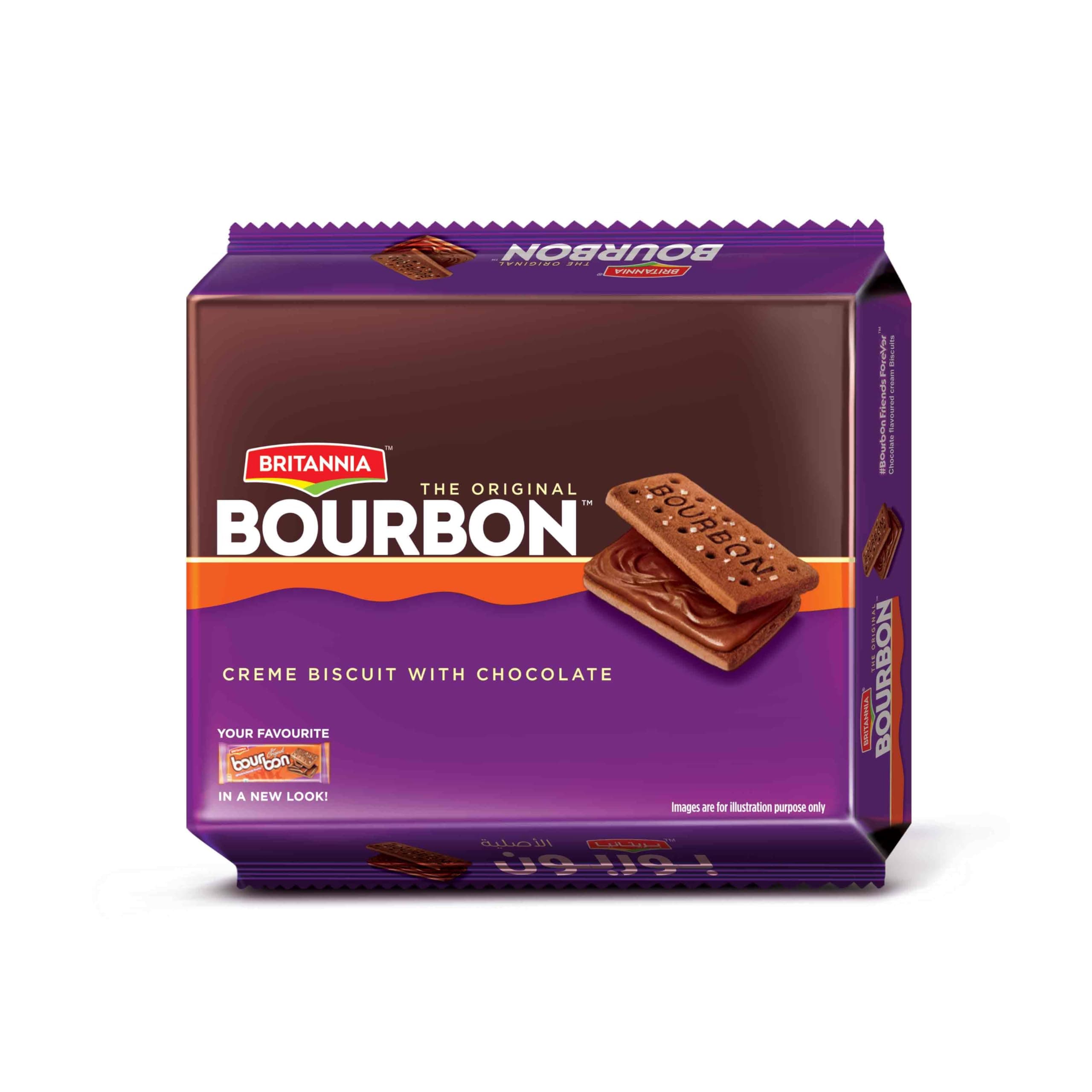 Bourbon Chocolate Flavoured Cream Biscuits 200g
