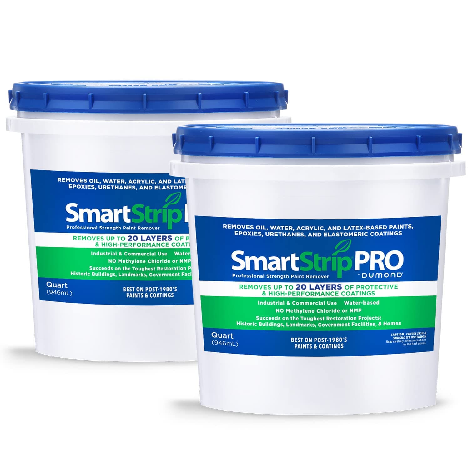 Dumond Smart Strip PRO Paint Remover - Professional Strength Formula - Strips Up to 20 Layers of Oil, Latex, Acrylic, & Water-Based Paints, Varnishes, & Stains Usually in One Application - 2 Quarts