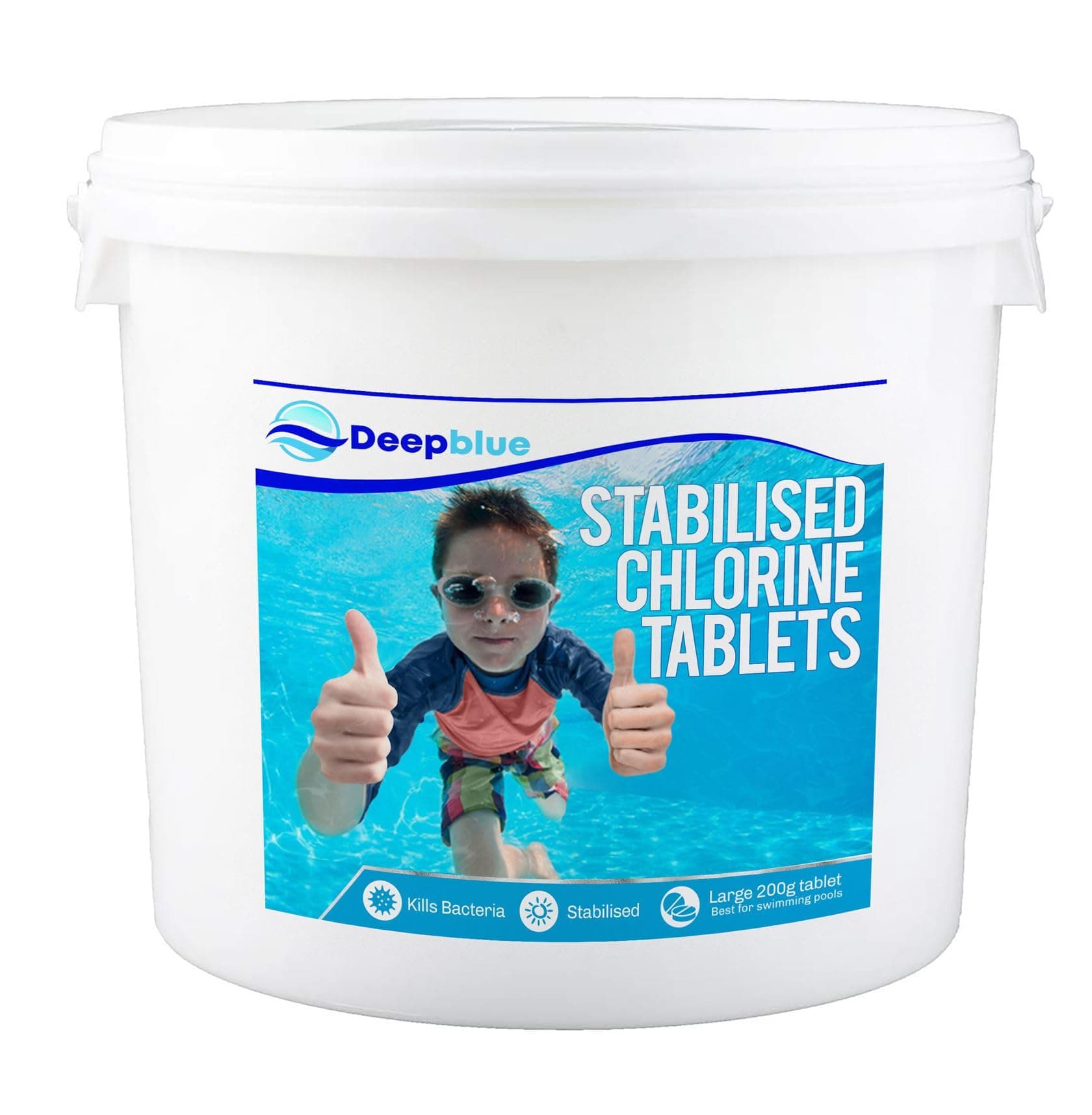 Deep Blue - 200g Stabilised Slow Release Chlorine Tablets x100 20kg