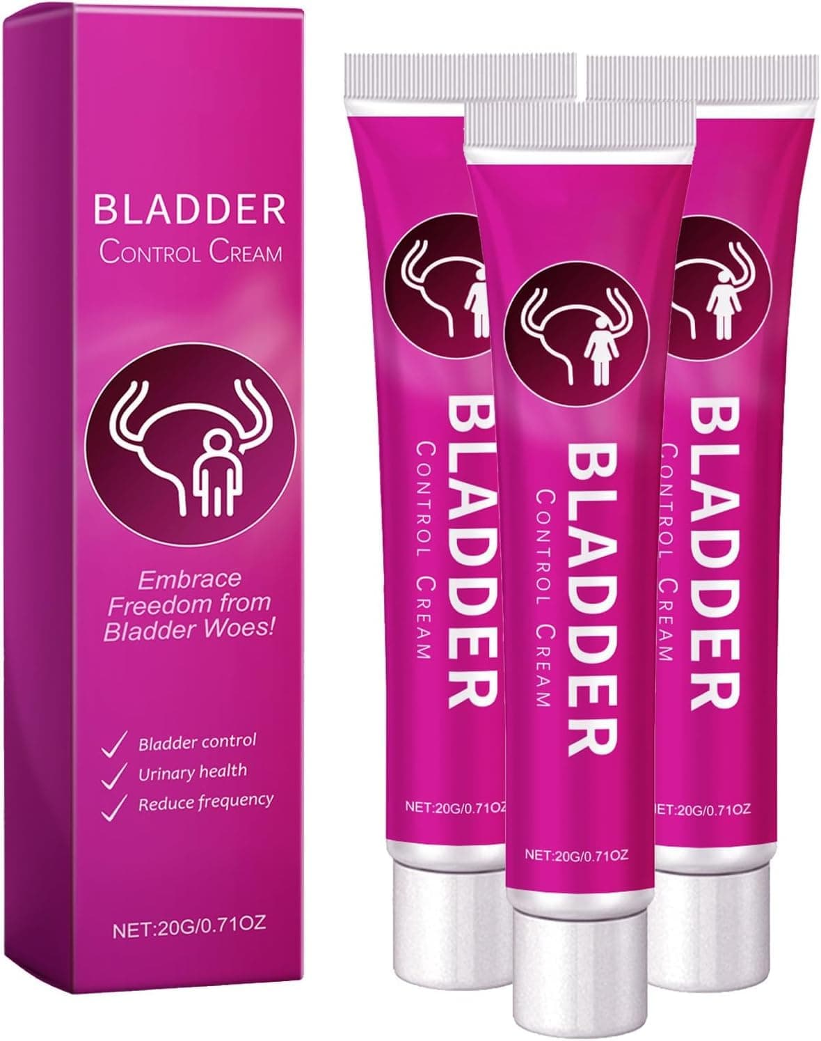 Bladder Control Cream, See Results in 7 Days (3pcs)