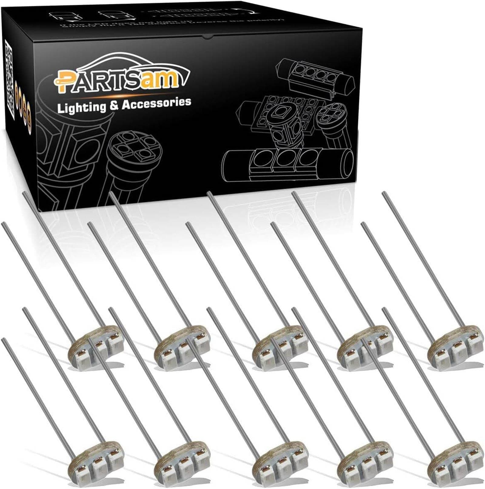 Partsam 10PCS Blue T4.7 Instrument Panel LED Light Gauge Cluster Bulbs Dashboard Indicator Lamp Repair Kit Compatible with Silverado Suburban Tahoe Trailblazer Yukon 2003 2004 2005 2006