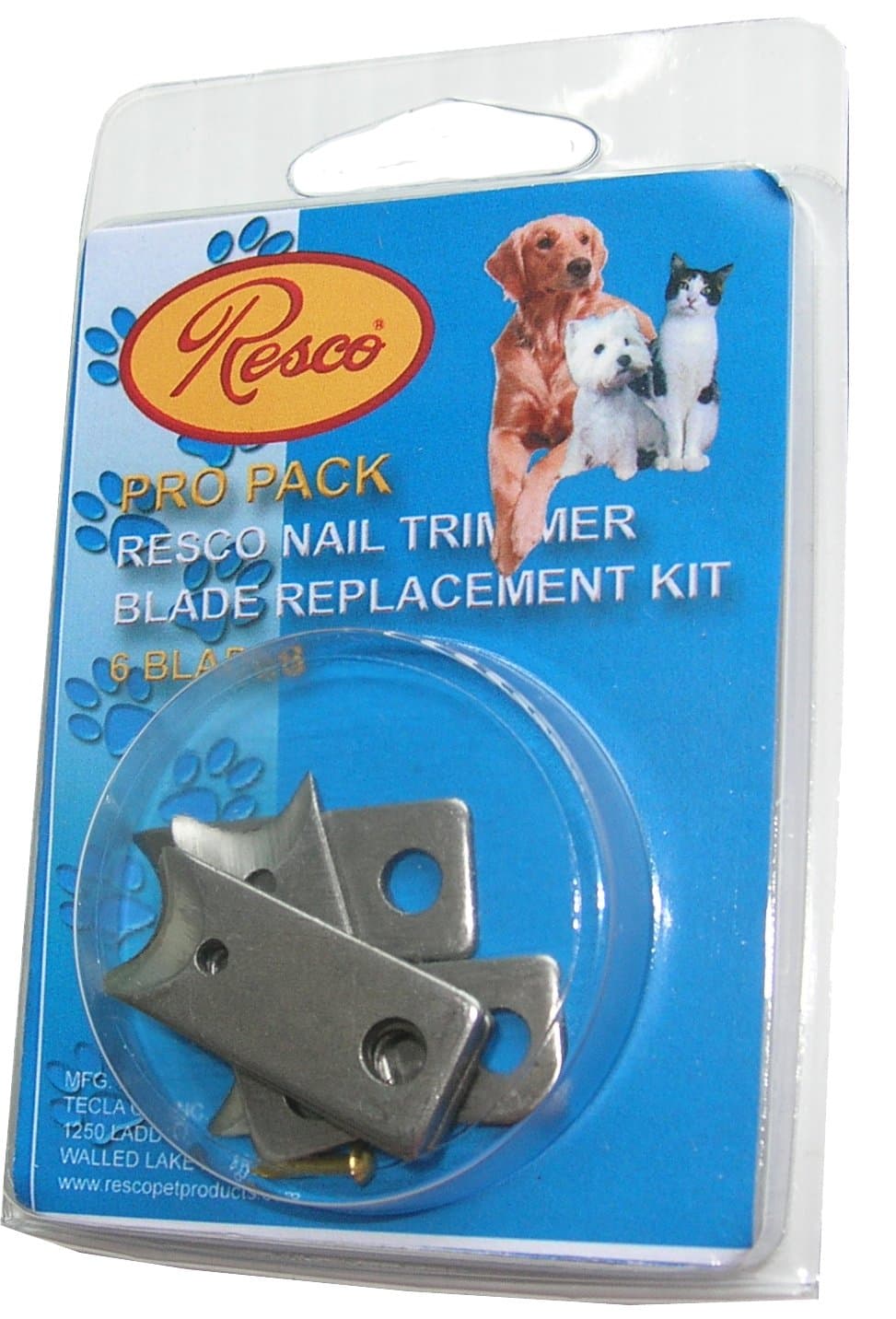 RescoPro Pack, 6 Blade Replacement Nail Clipper Blades, Fits in All Resco Guillotine Trimmers