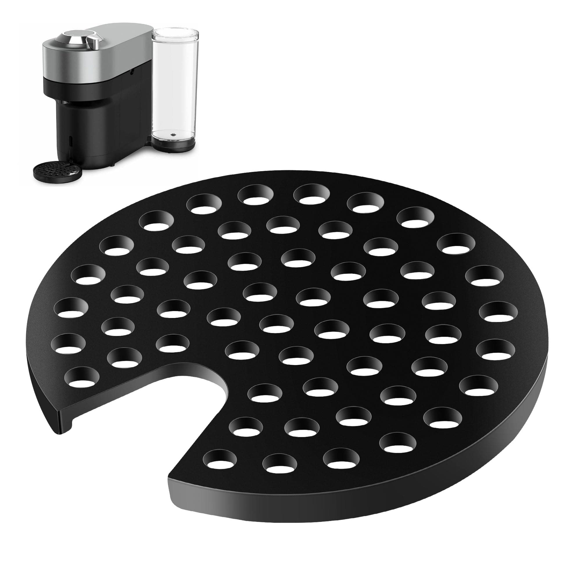 MS-624913 Grid for Coffee Maker, Black, Drip Tray Grid Cup Mug Rest for Krups Nespresso Vertuo Next, Nexpresso Vertuo Next Grinder