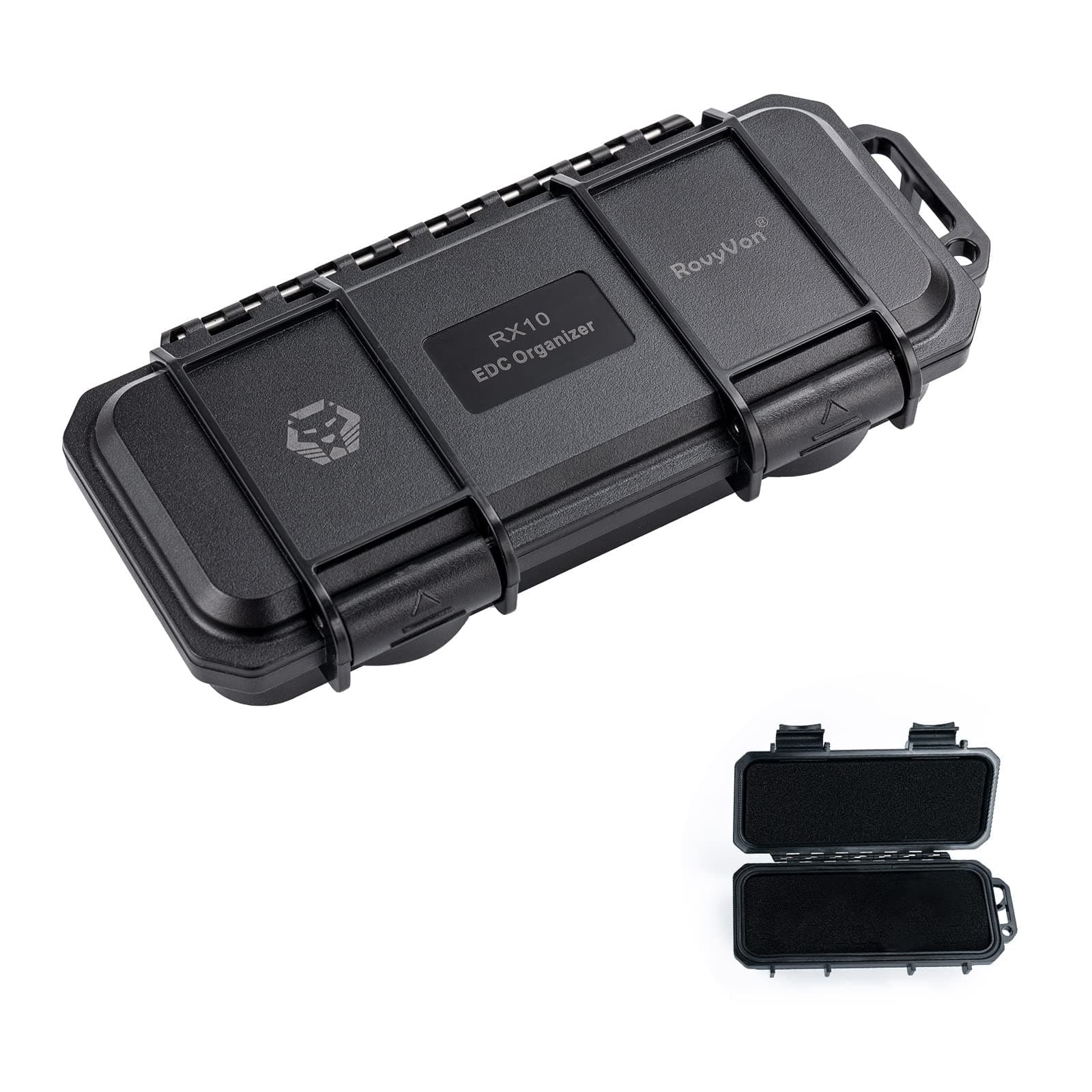 EDC Tool Case, Small Storage Box to Protect Gears, Compact Organizer, 1PCS (Black), 7" x 3.2" x 1.5"