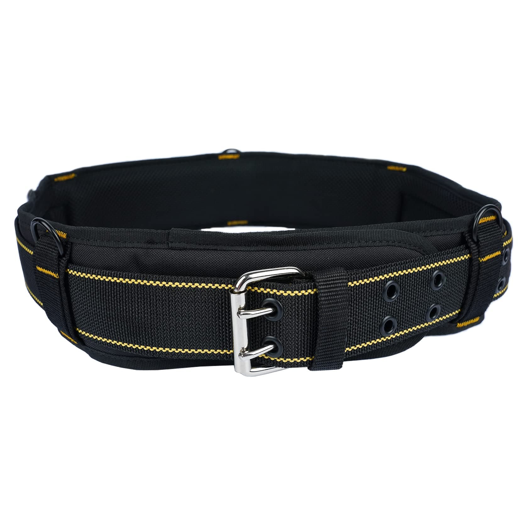 MELOTOUGH Padded Tool Belt with D ring for men Adjustable for 34"-50" Waists Heavy-duty Work Belt Metal Buckle