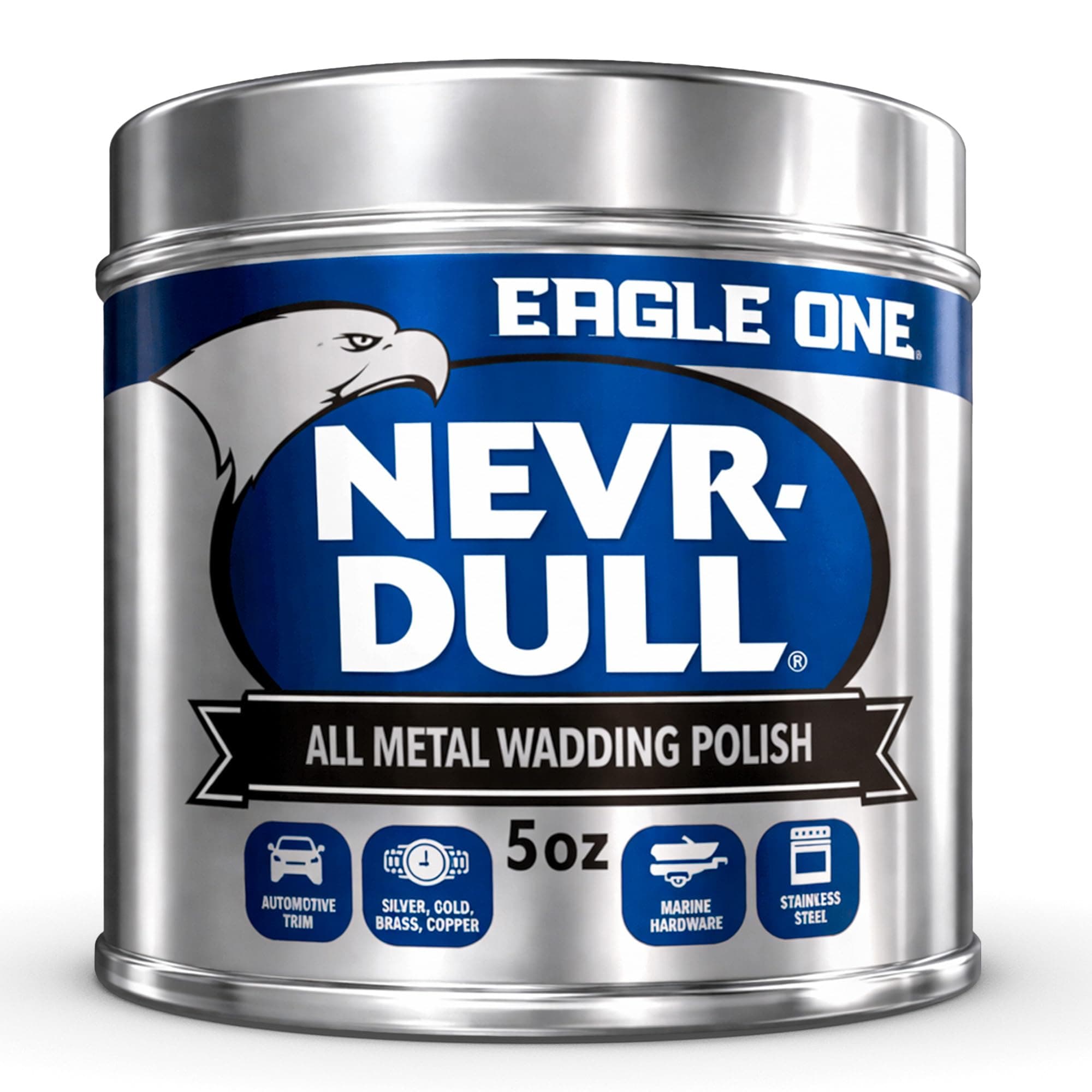 Car Polish, Nevr-Dull Wadding Metal Polish, 5 Oz