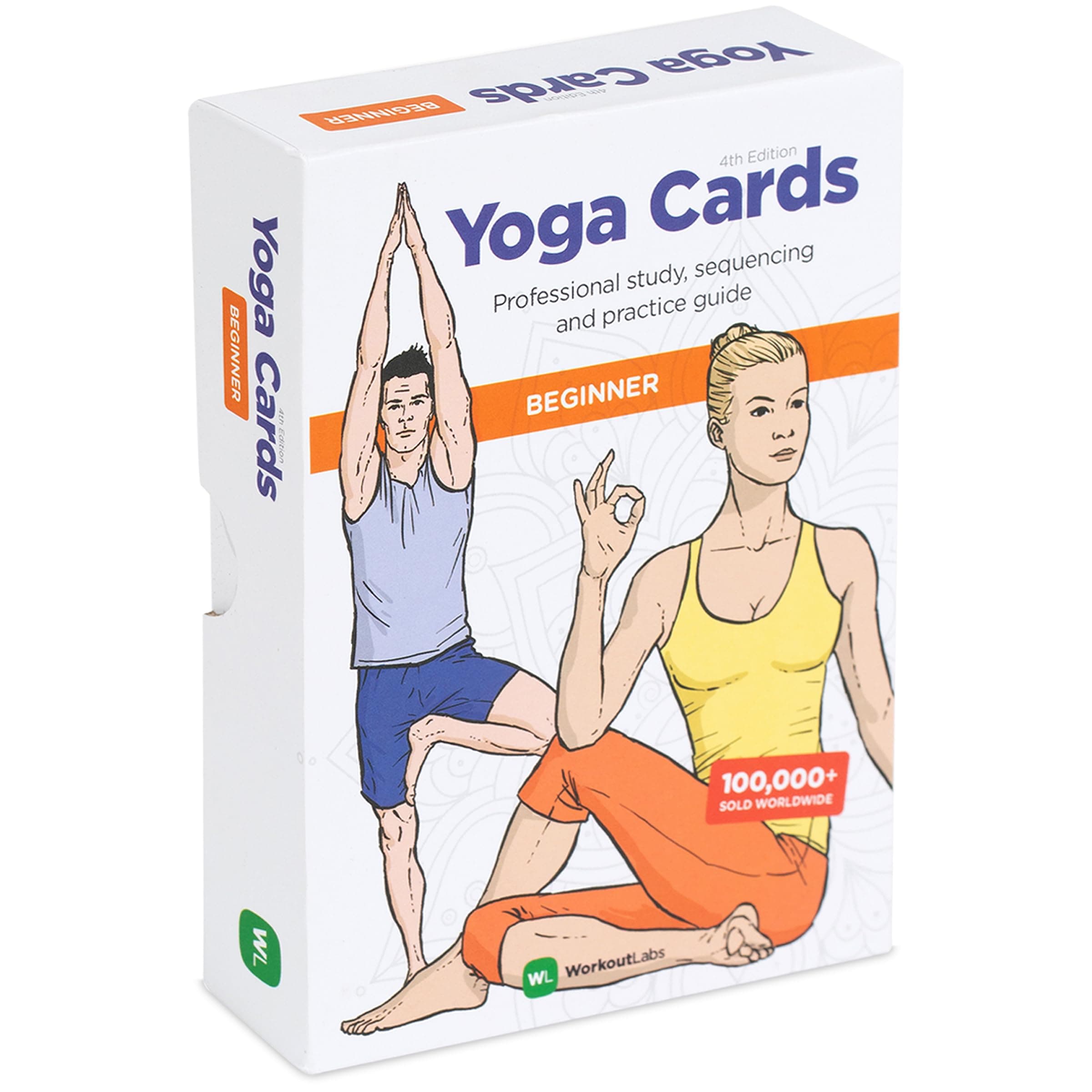Yoga Cards – Beginner: Visual Study, Class Sequencing & Practice Guide with Essential Poses, Breathing Exercises & Meditation · Plastic Flash Cards Deck with Sanskrit
