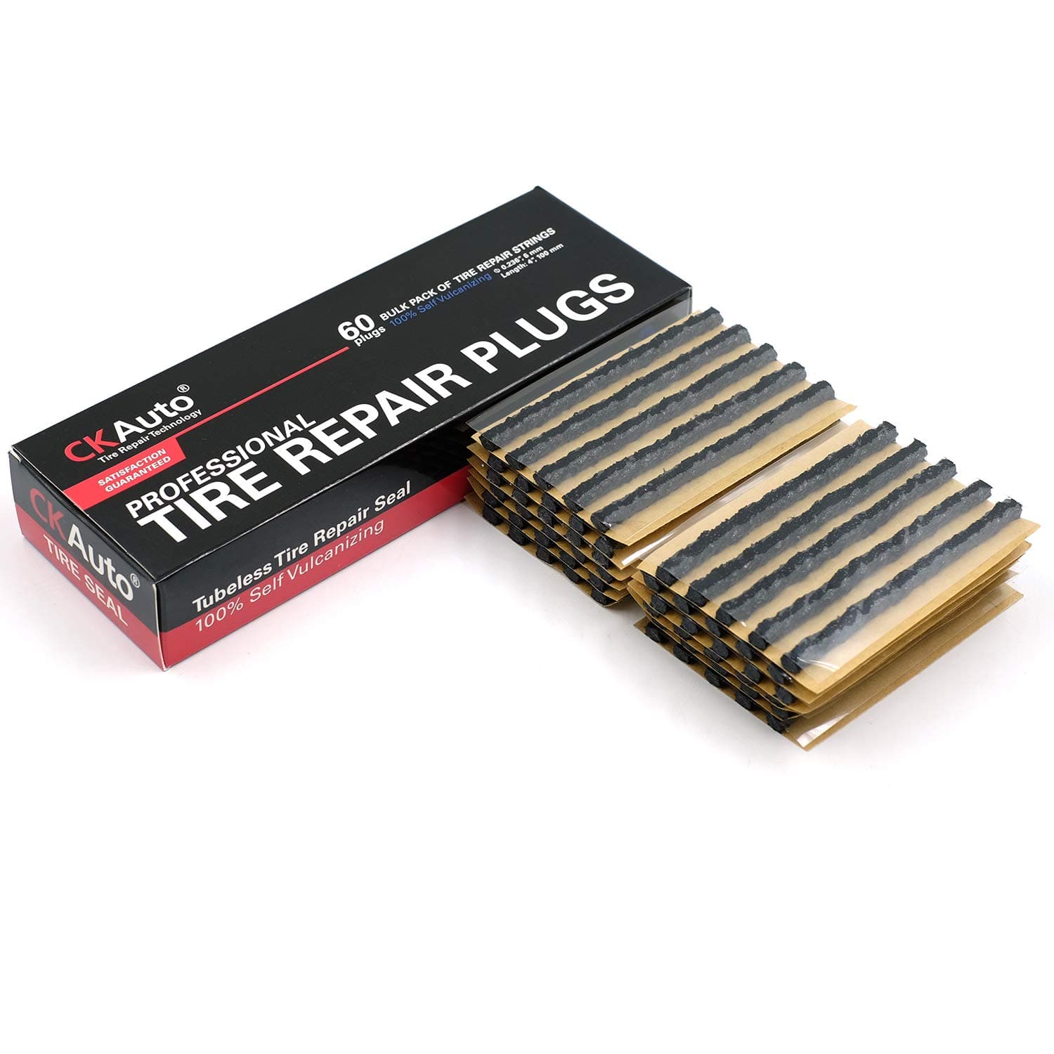 CKAuto 60pcs 4" Black Tire Repair Strings