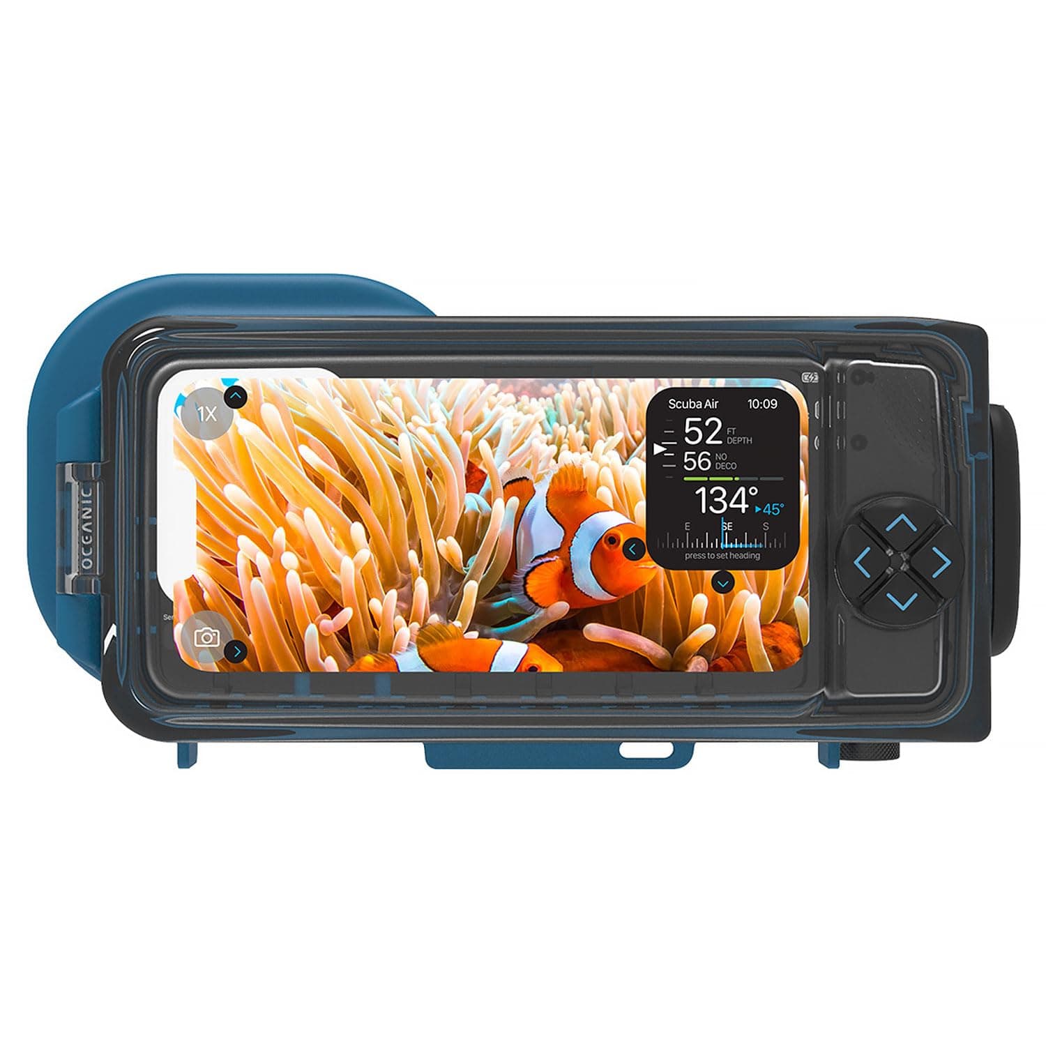 OCEANIC+ Dive Housing | Use Your iPhone as an Underwater Camera & Dive Computer | Depth to 196ft | Waterproof | Great for Scuba Diving & Snorkeling | Compatible with iPhones That Run iOS 16 or Newer