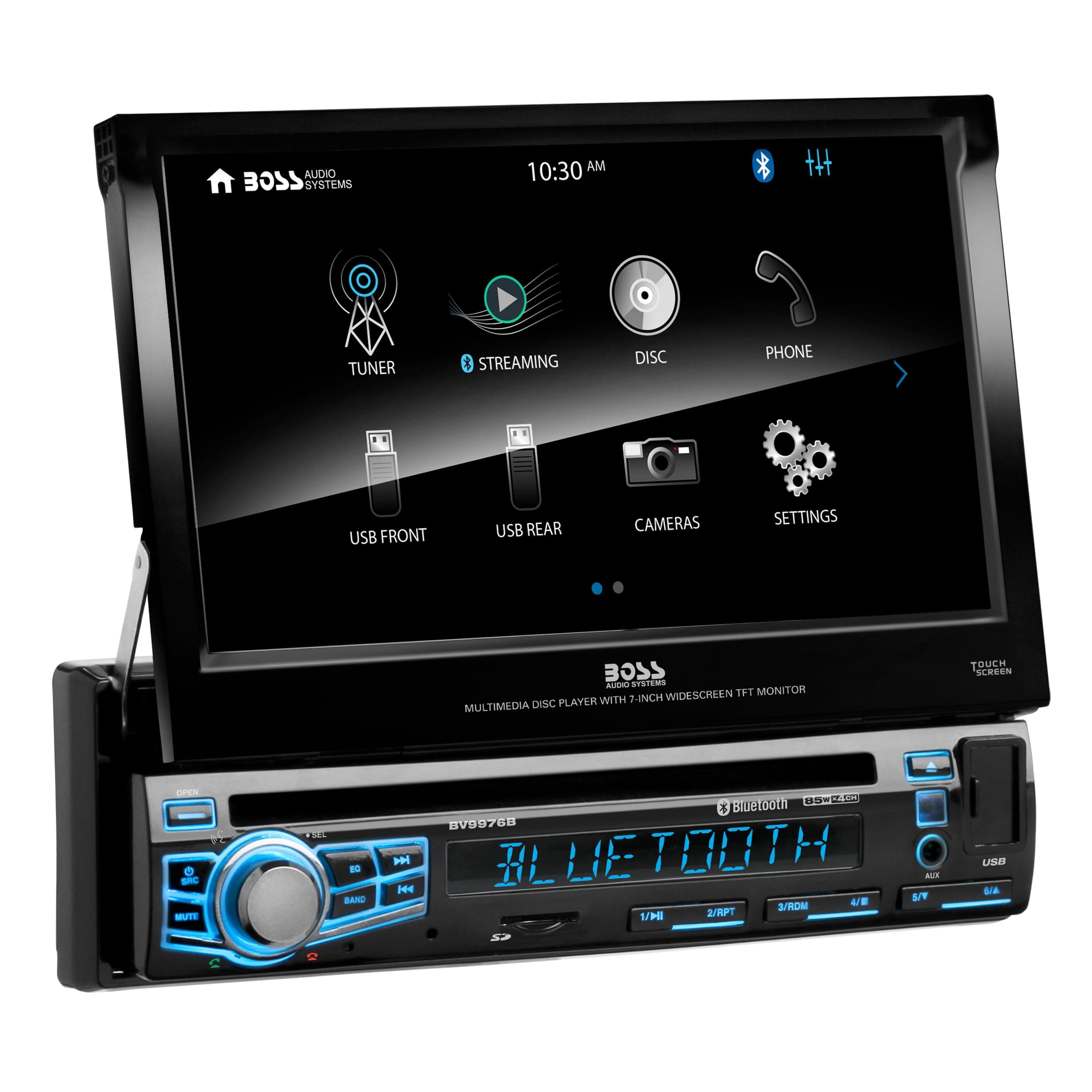 Boss Audio Systems BV9976B Black Multimedia Car Receiver - Car Multimedia Receivers (7 Inch), 800 x 480 Pixels, Black, 177.8 x 177.8 x 50.8 mm)