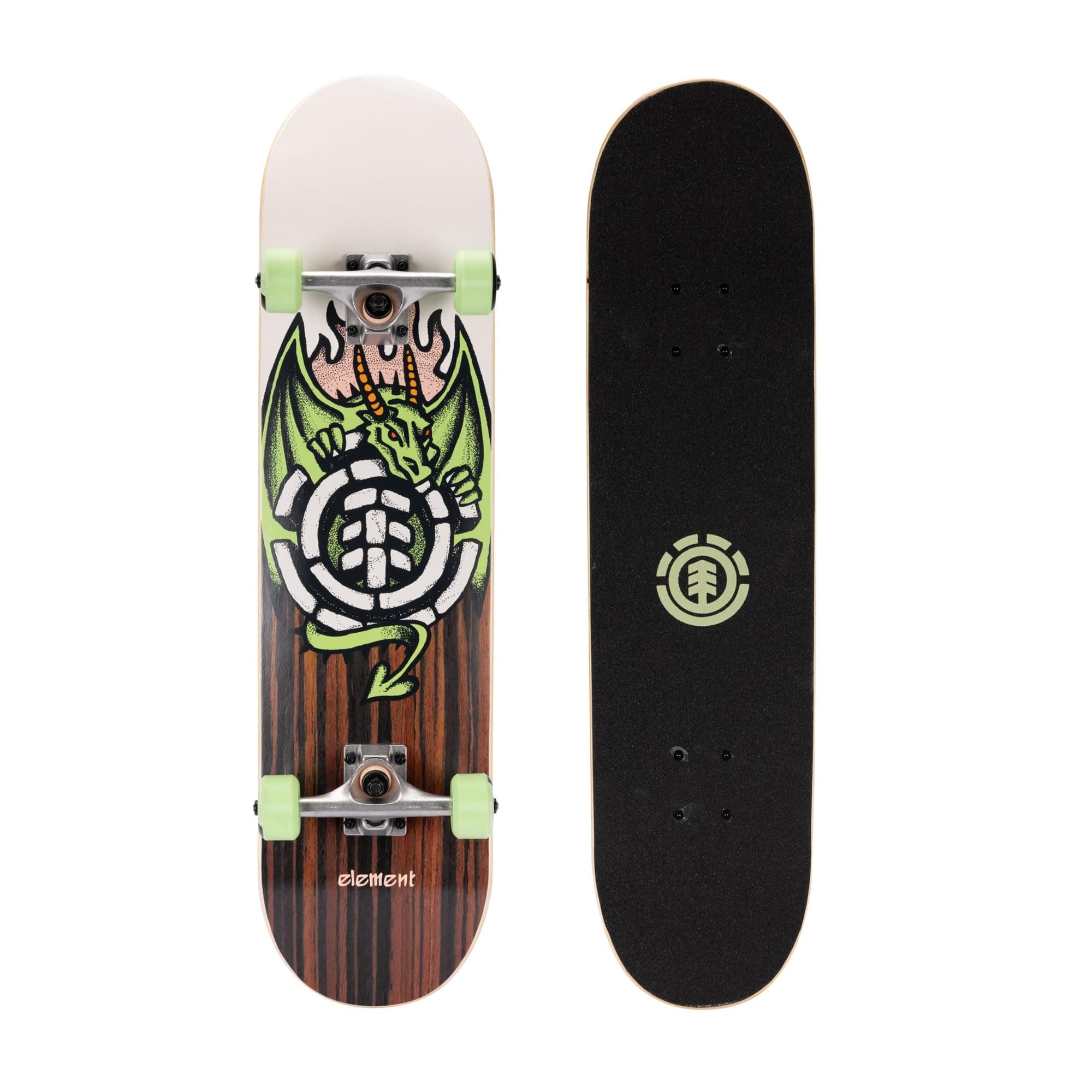 Element Dragon Skateboard 31" x 7.75" Complete Popsicle Board for Kids, Teens, Boys, Girls, and Adults - Durable Deck with a Weight Limit of 220 lbs for Riders of All Levels
