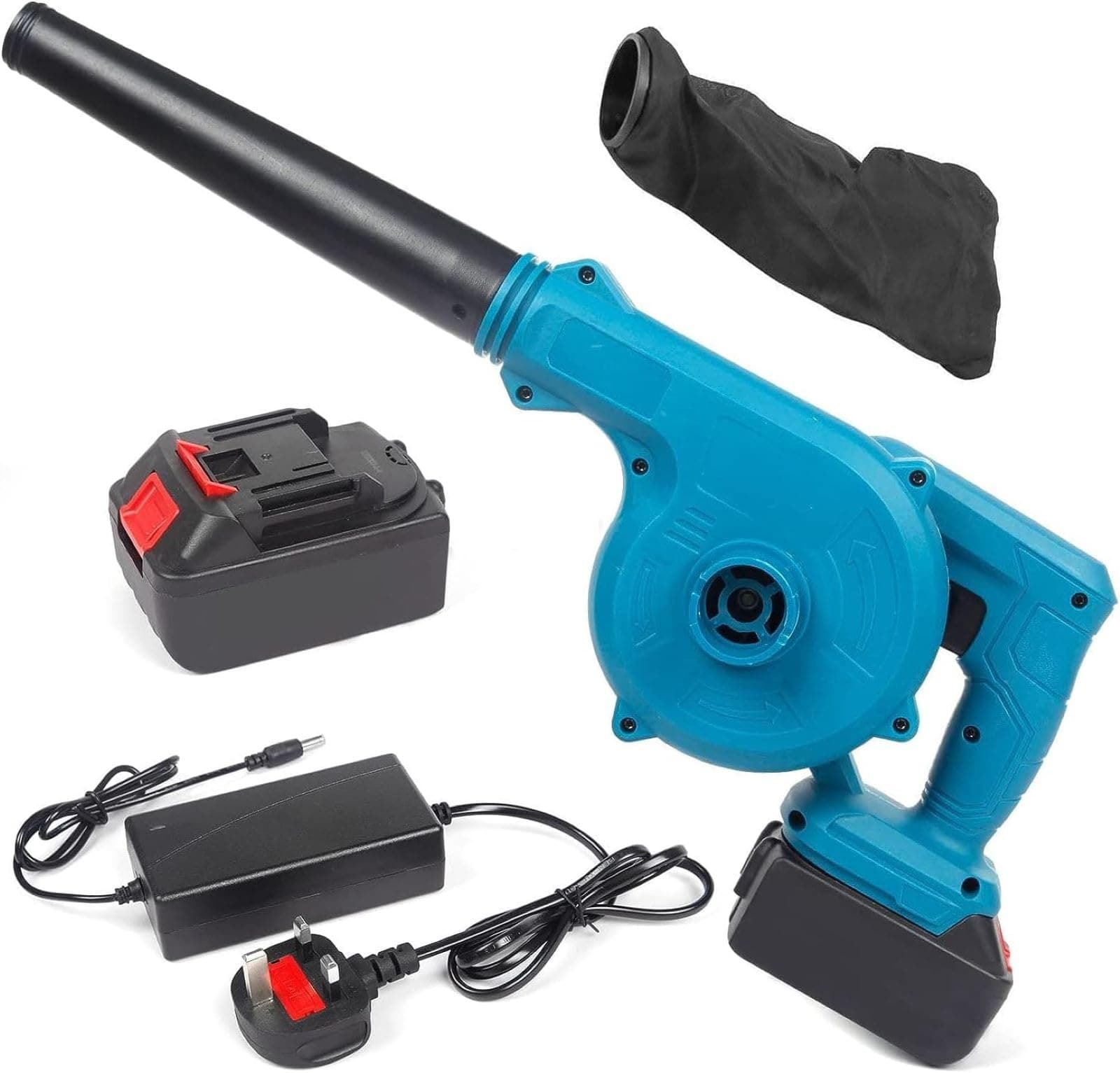 PrimePick Leaf Blower, Cordless Leaf Blower with Battery Charger and 2-in-1 Electric Leaf Blower and Vacuum (Blower with 1 Battery, 1, kilogram)