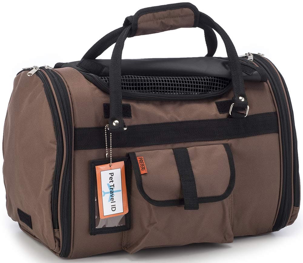 Prefer Pets Privacy Pet Carrier, Chocolate