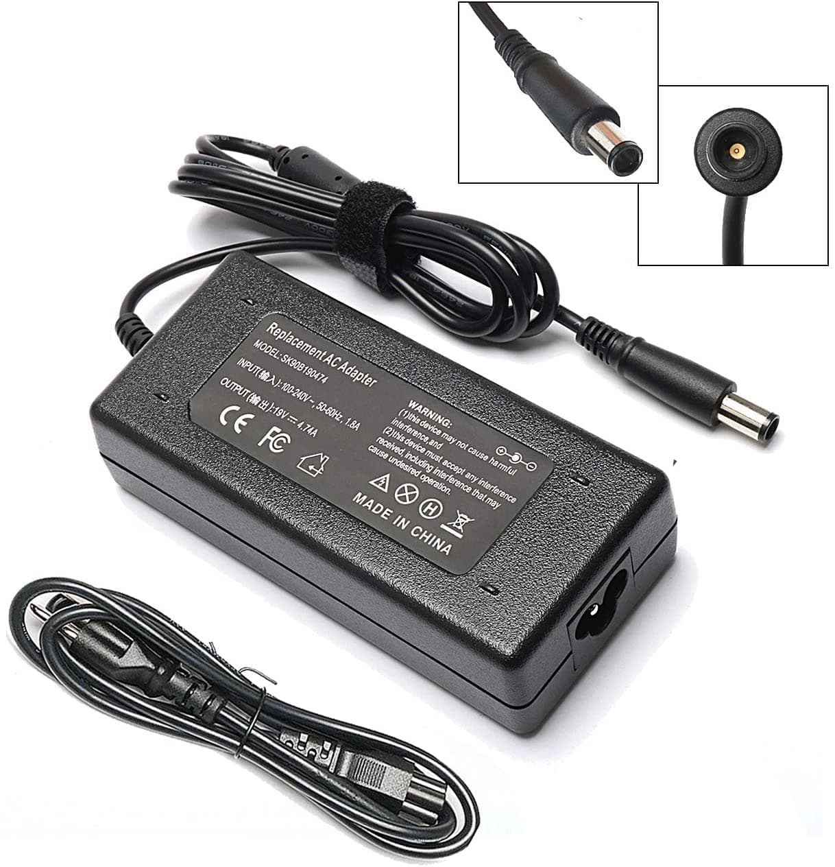 90W AC Adapter Laptop Charger Compatible with Hp Elitebook 8460p 8470p 8440p 8560p 8760p 8460w 8470w 8570w Probook 4430s 4440s 4520s 4530s 4540s Compaq 6730b 6530b 6560b Notebook Power Cord