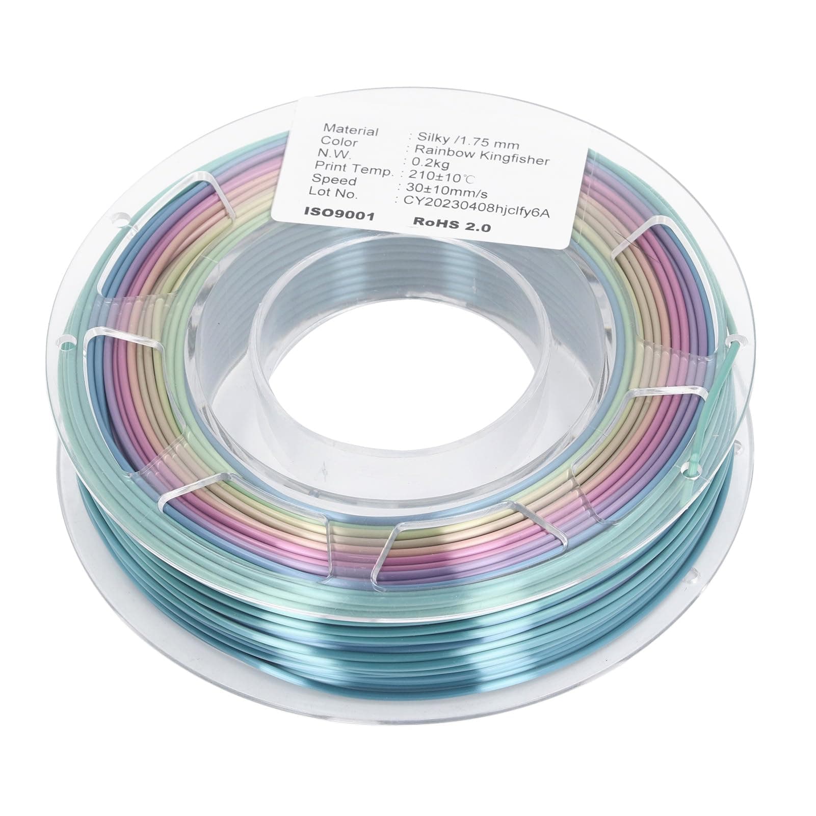 – 1.75mm 3D Printer Pla Filament, Rainbow Gradient Color Filament Compatible with Common FDM 3D Printers for Ender for for SUNLU for DO3D for MYNT3D for AMS