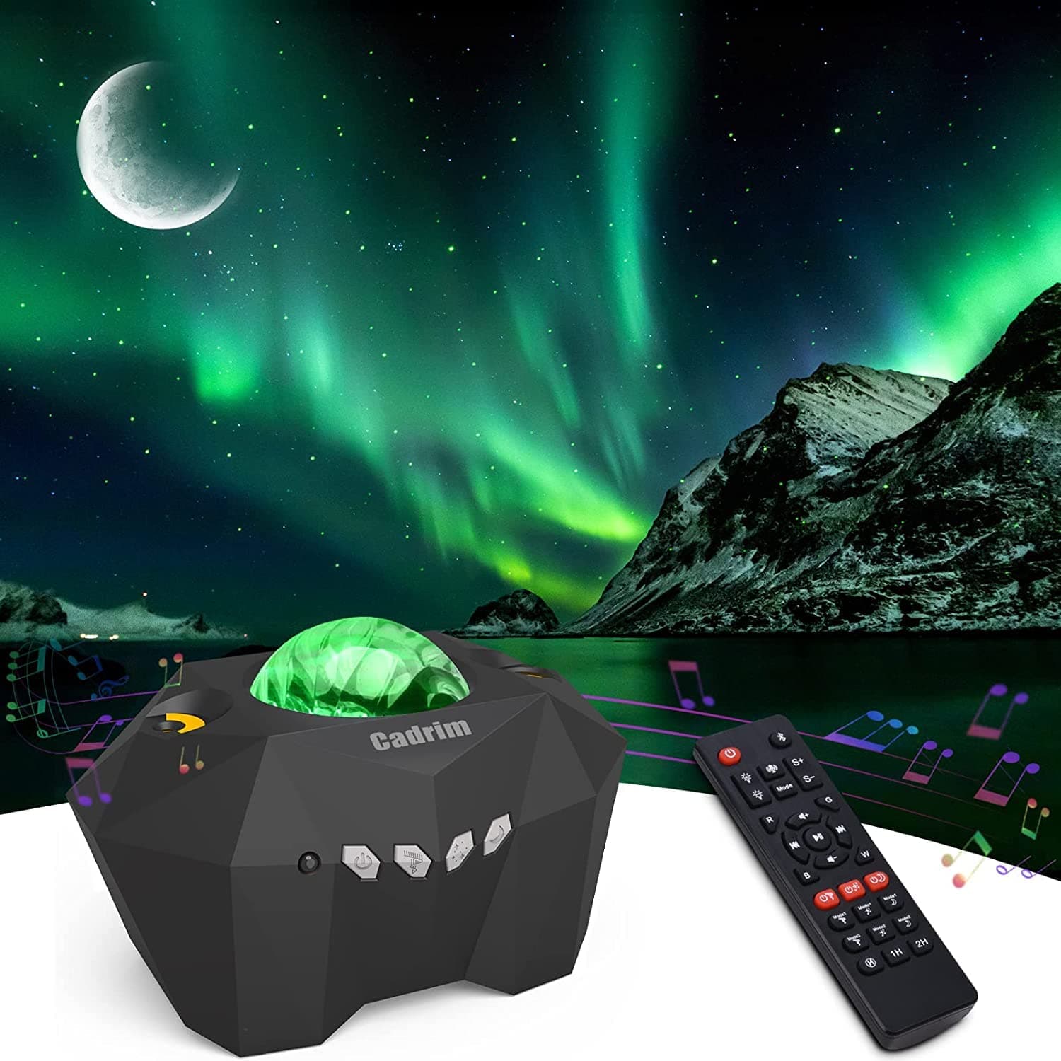 Projector Star Aurora Moon Projector Sky Night LED Light Starry 3 in 1 Multicolor Bluetooth Speaker Remote Control Voice Timer Projection Lamp Bedroom Party Stage Wedding Gift Baby Sleep Mood