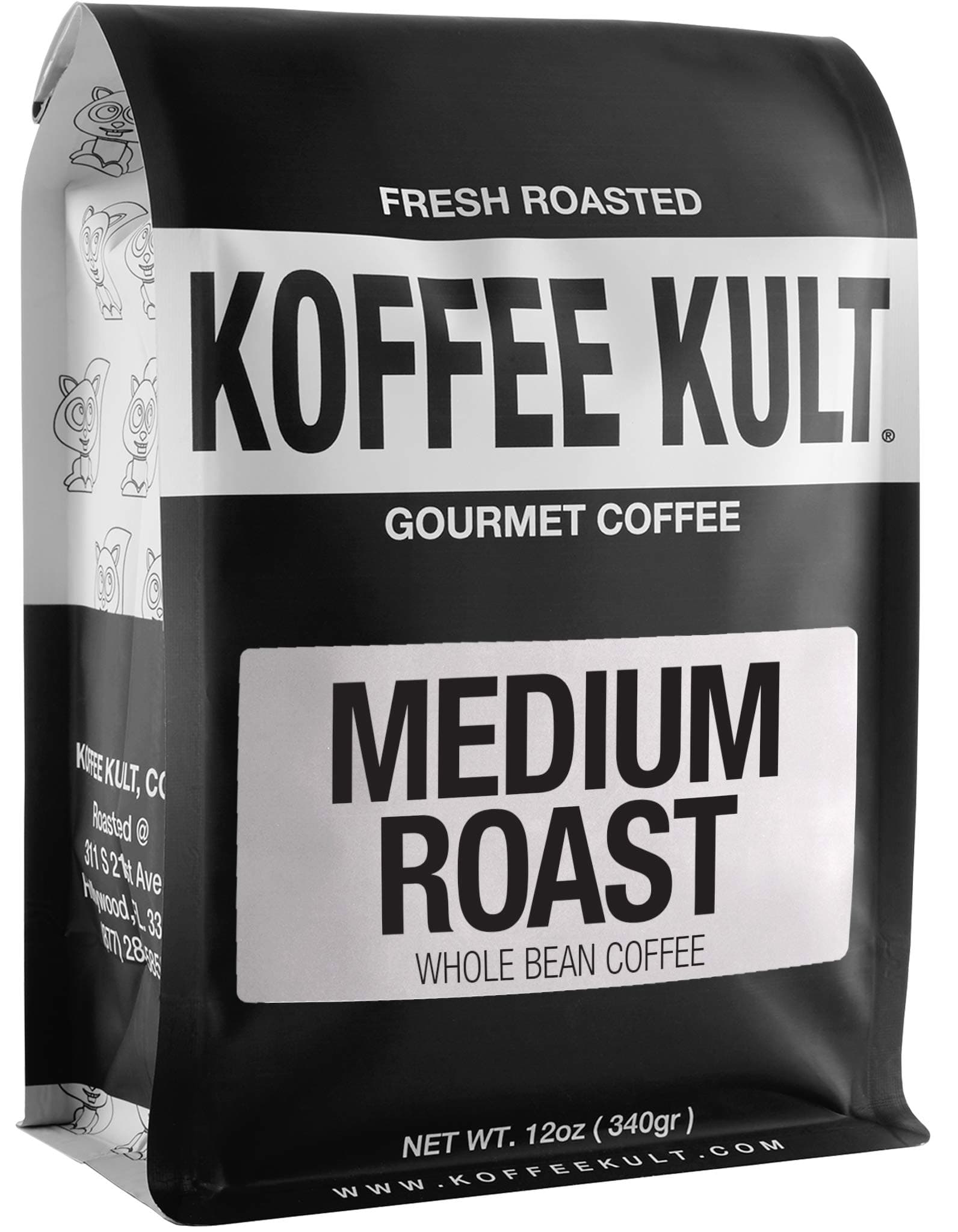 Koffee Kult Medium Roast Coffee Beans - Whole Bean - Smooth, Balanced Flavor ...