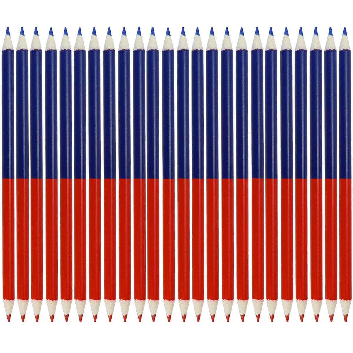 YOLUFER Checking Pencils Red and Blue Erasable Pencils Pre-Sharpened #2 HB for Checking Map Coloring Tests Grading (24 Pieces)