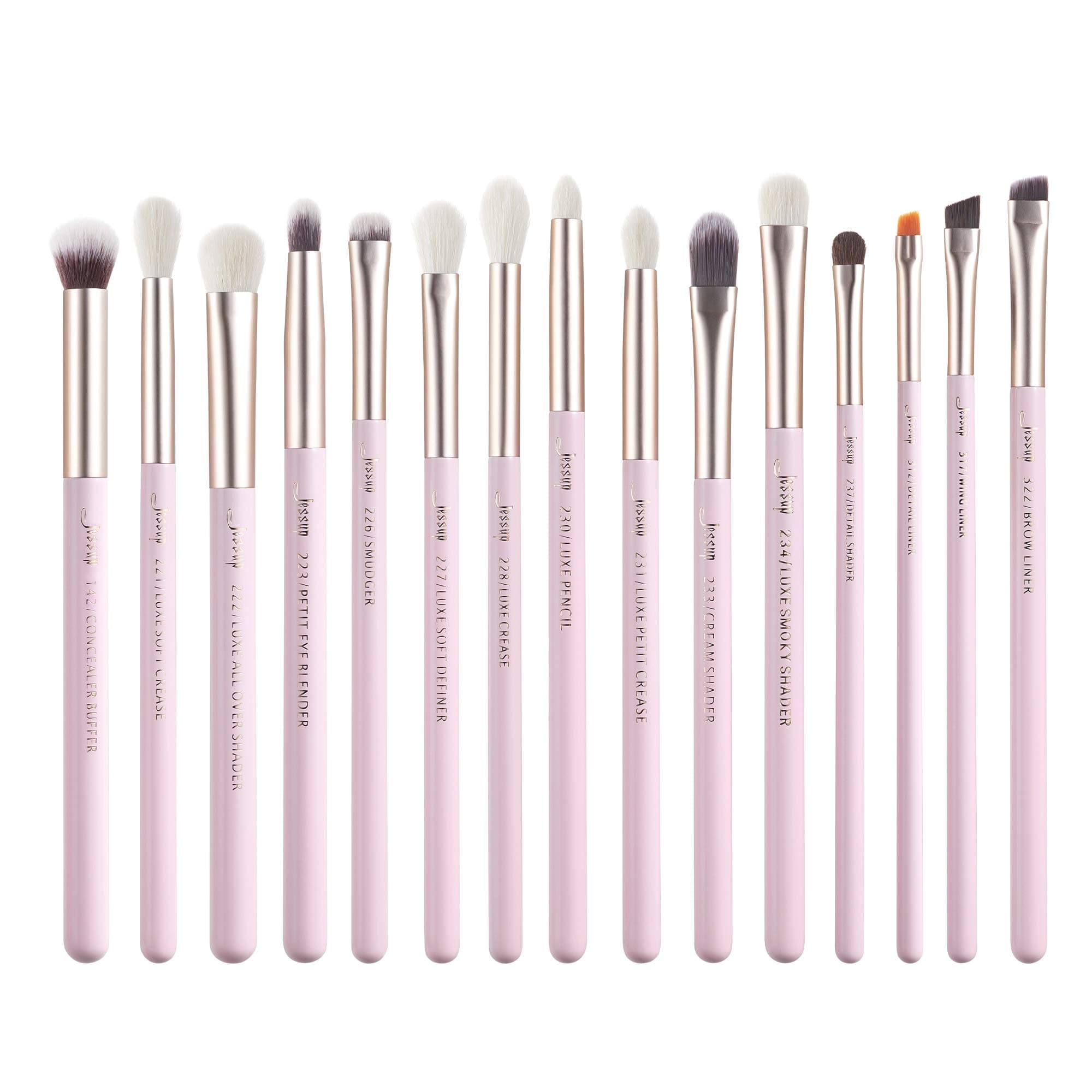 Jessup 15Pcs Bride Blushing Professional Makeup Brush Set Makeup Kit EyeLiner Brushes Eyeshadow Eye Makeup Brushes T294