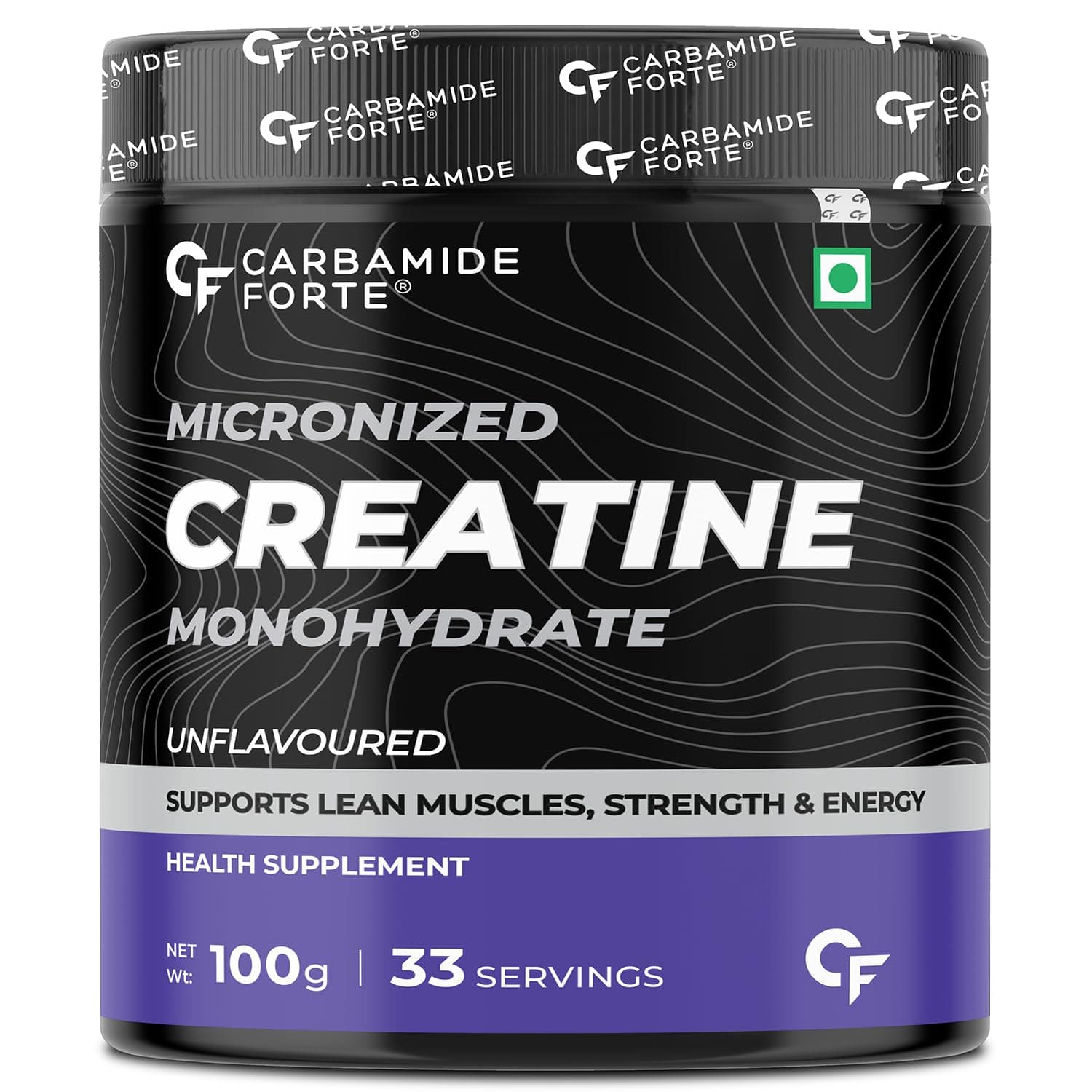 Creatine Mono Hydrate Powder | Micronized Monohydrate 100gm | Creatine Supplement for Lean Muscle Volumization, Strength & Energy - Unflavoured Powder - 33 Servings - 100g