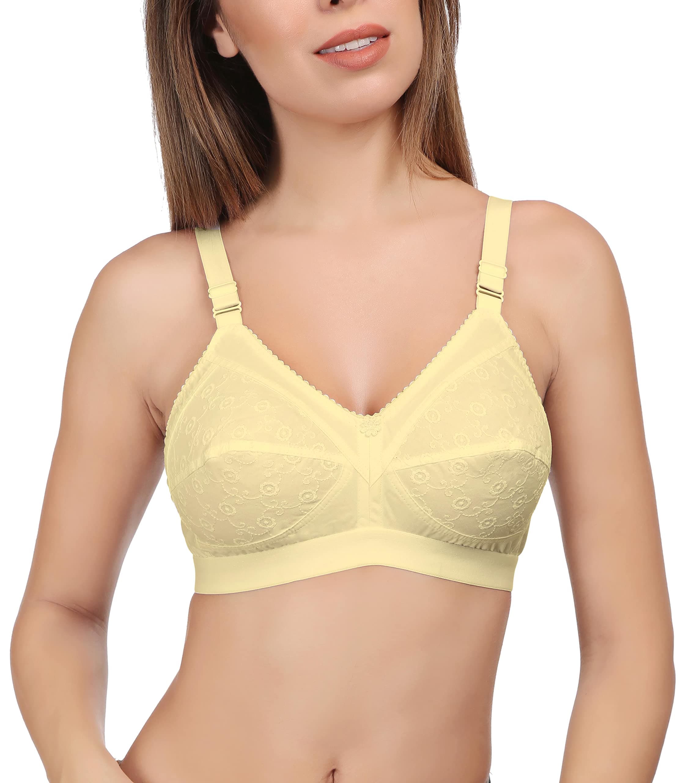 Women's Full Coverage Non Padded Non Wired Cotton Bra