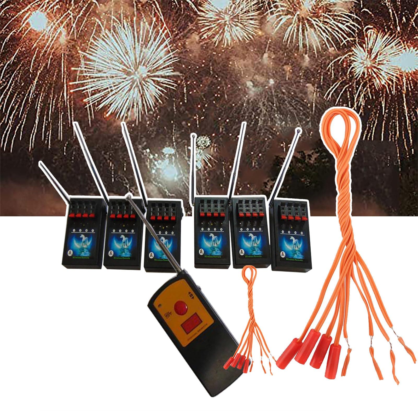 Electric Igniter(4/8/12/24 Channel), Fireworks Controller, Wireless Remote Control, Electronic Fireworks System, Easy To Carry,Long Service Life,6pcs-24
