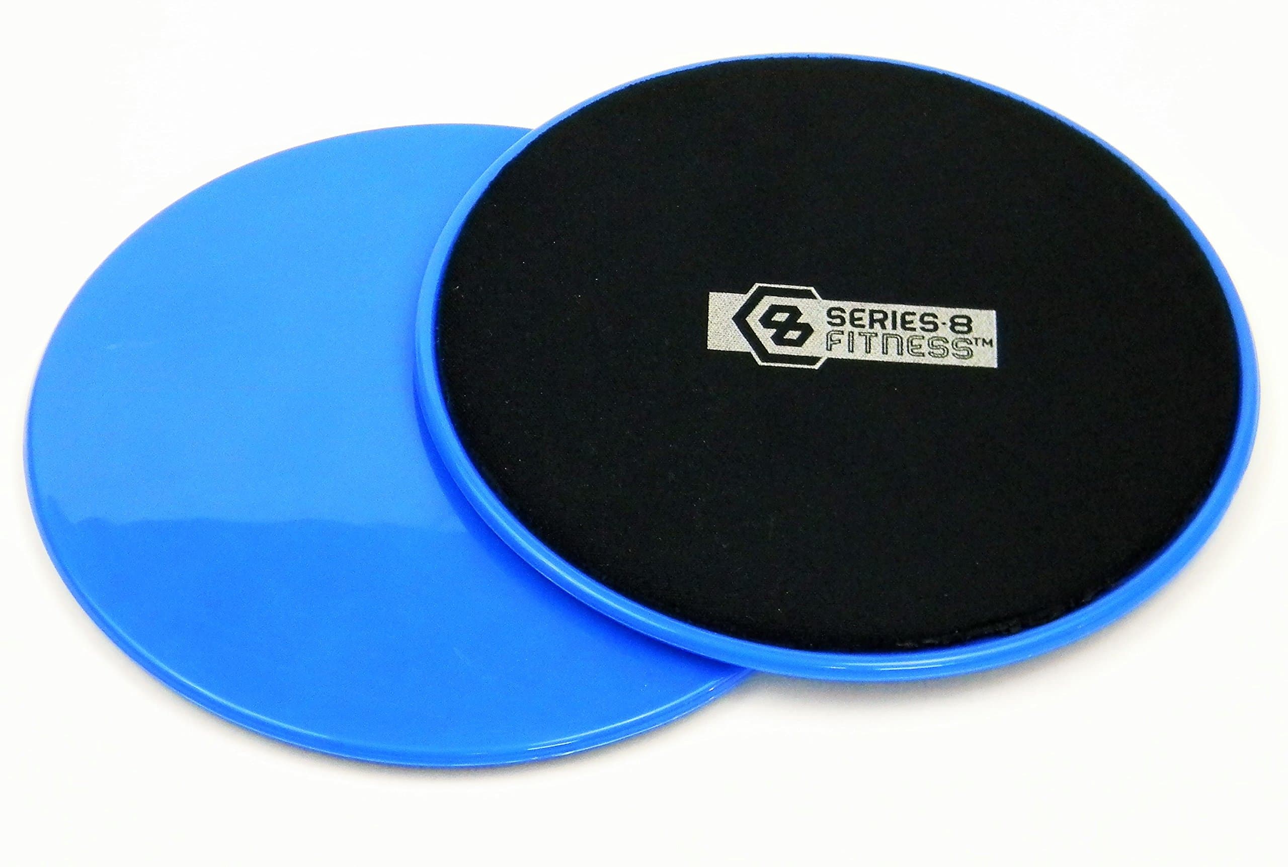 2 Core Sliders - Gliding Discs for Exercise Fitness - Dual Sided for Use on Carpet or Hardwood Floors - Very Effective Core Trainer and Abdominal Exercise Equipment